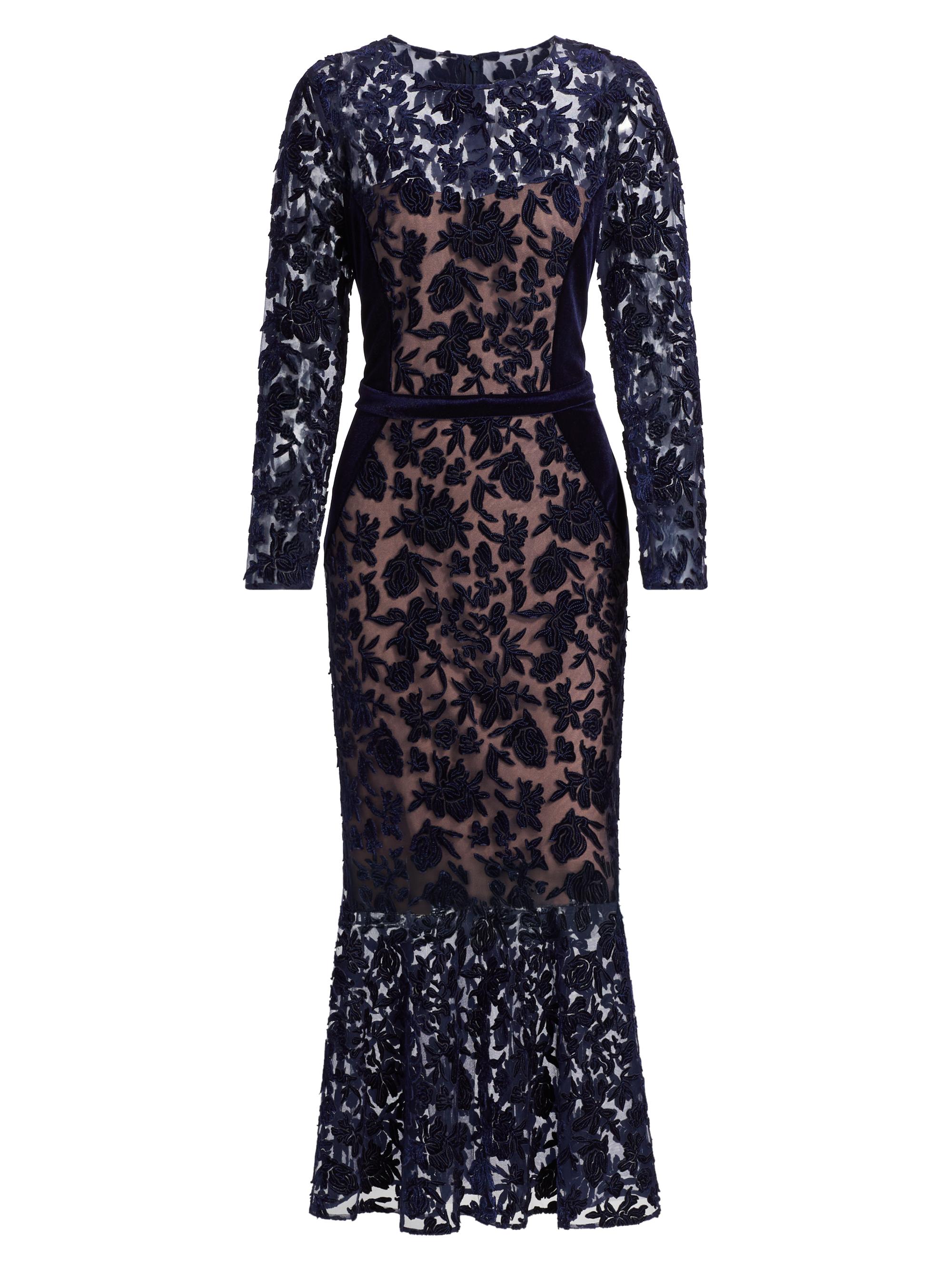 Marchesa Notte Velvet Lace Cocktail Dress | Saks Fifth Avenue