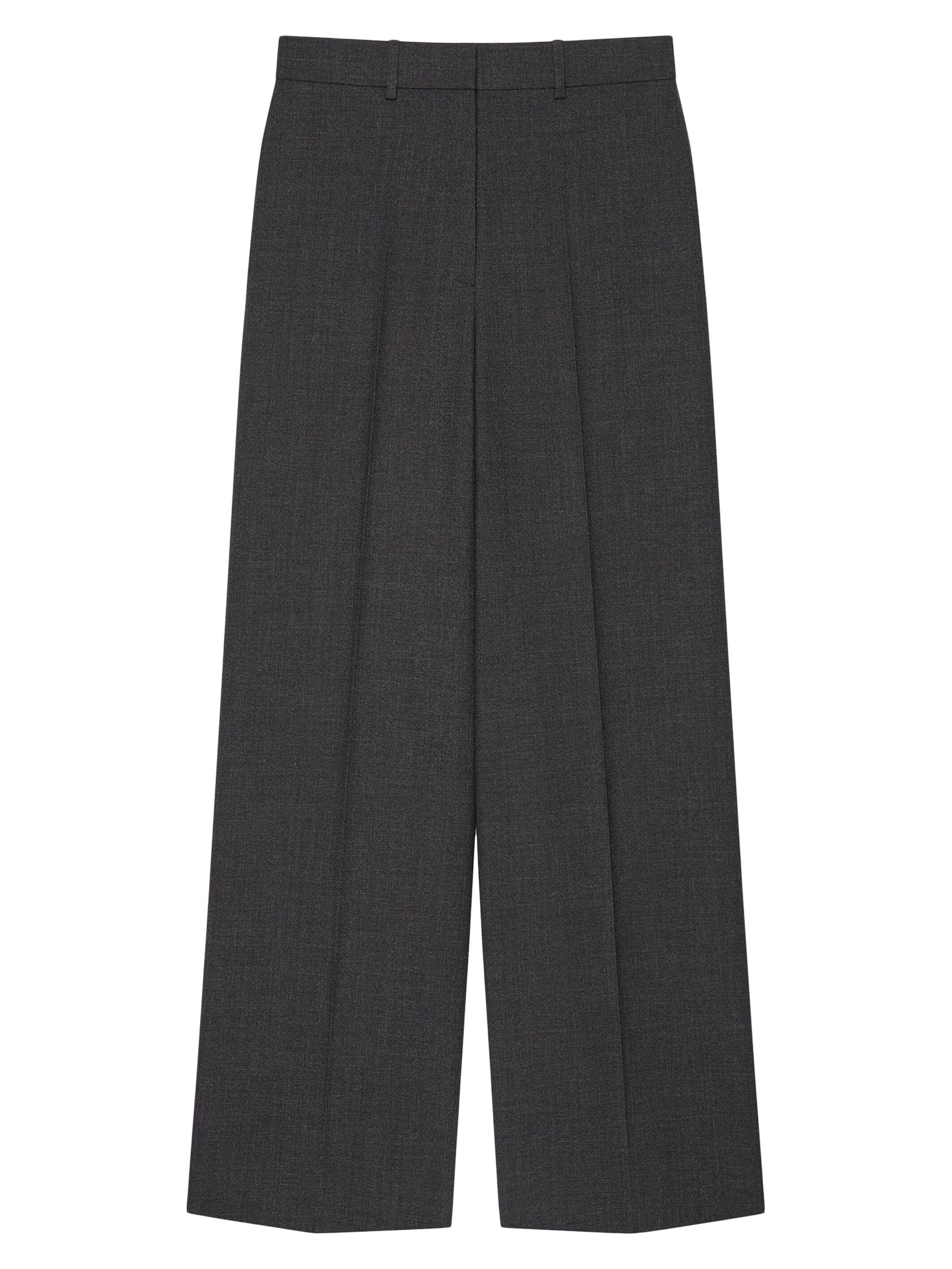 Givenchy Women's Oversized Tailored Pants in Wool - Grey Mix