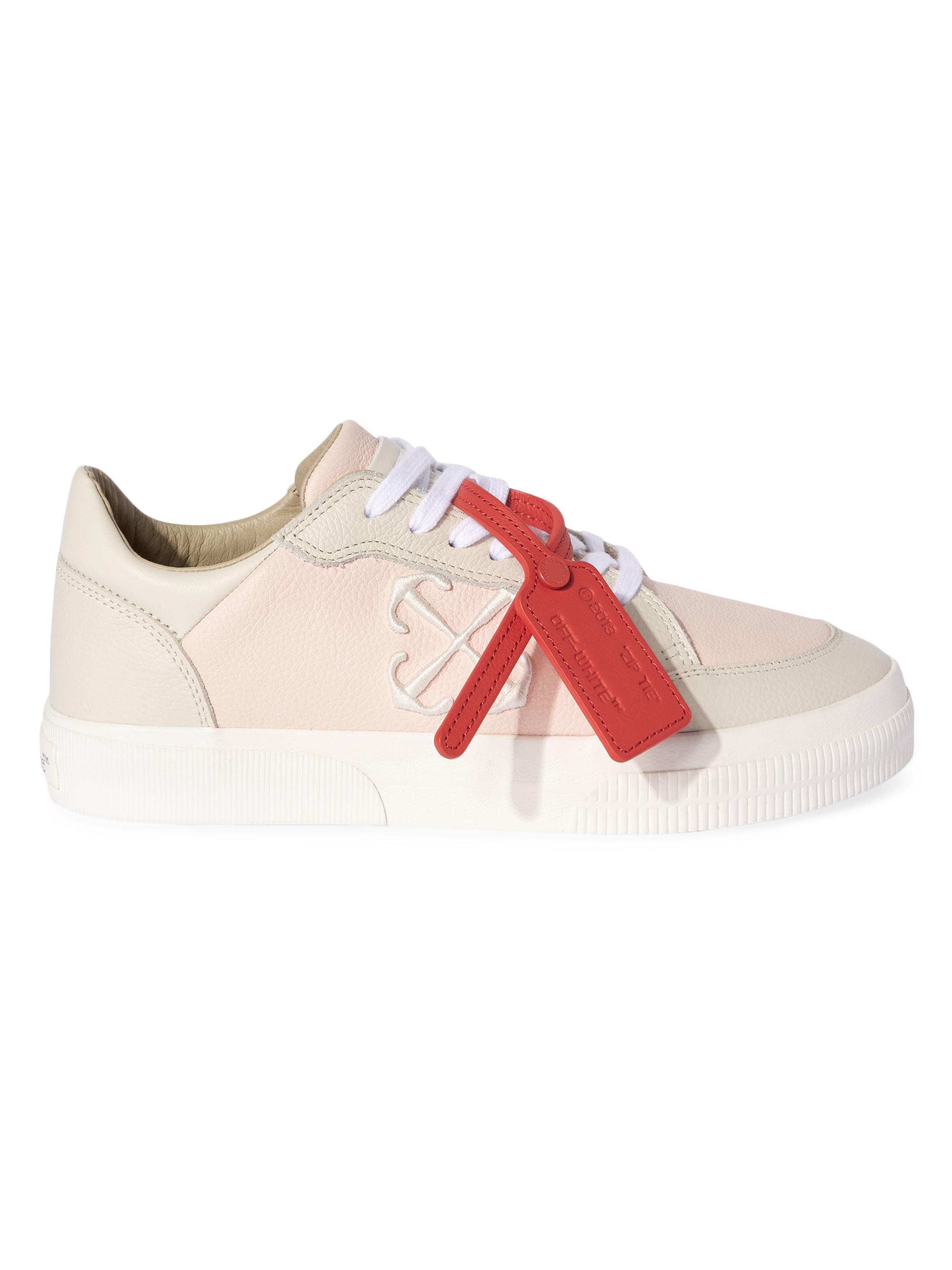 Off-White Women's New Low Vulcanized Leather Sneakers - Greyish Green