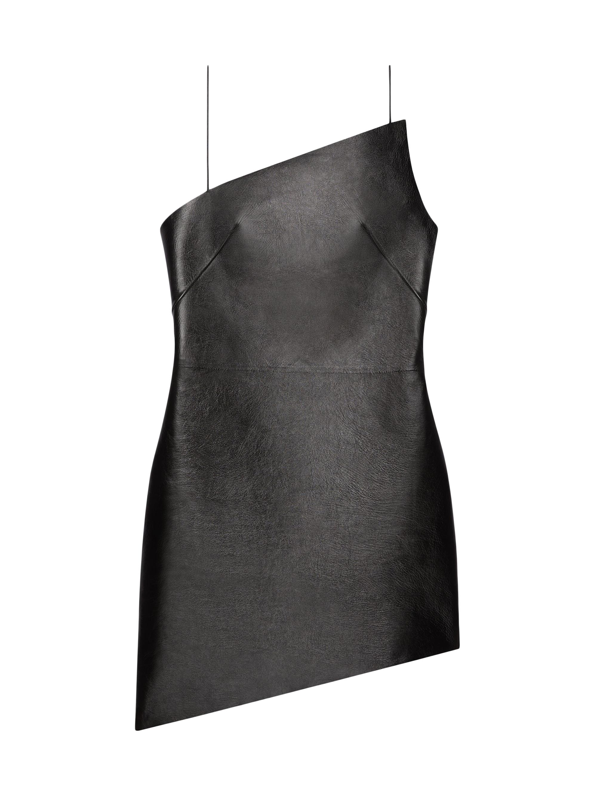 Givenchy Women's Asymmetric Dress in Leather - Black