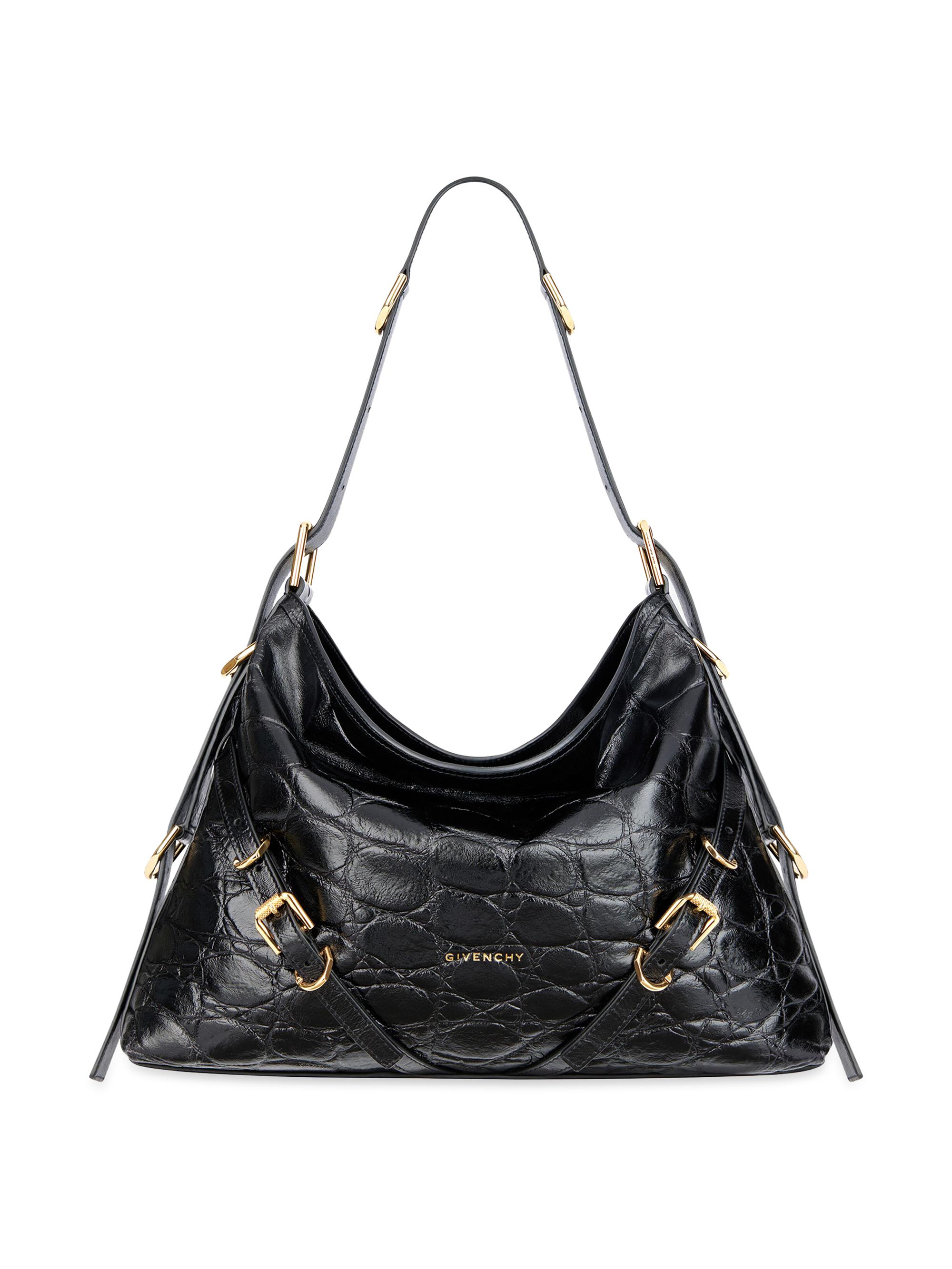 Givenchy Women's  Voyou Bag in Crocodile Effect Leather - Black