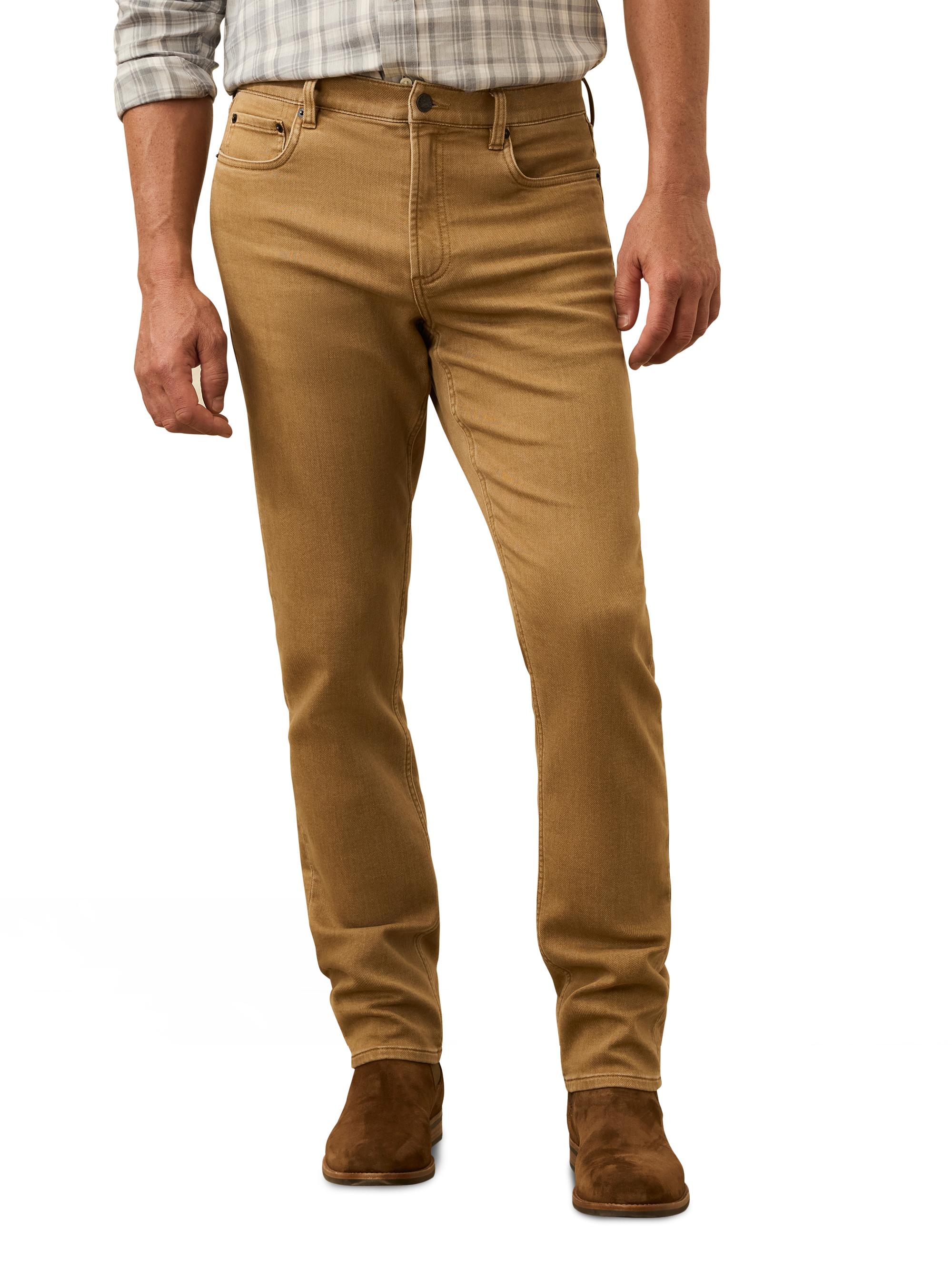 Faherty Brand Men's Stretch Terry Five-Pocket Pants - Elk Brown - Women's Clothing
