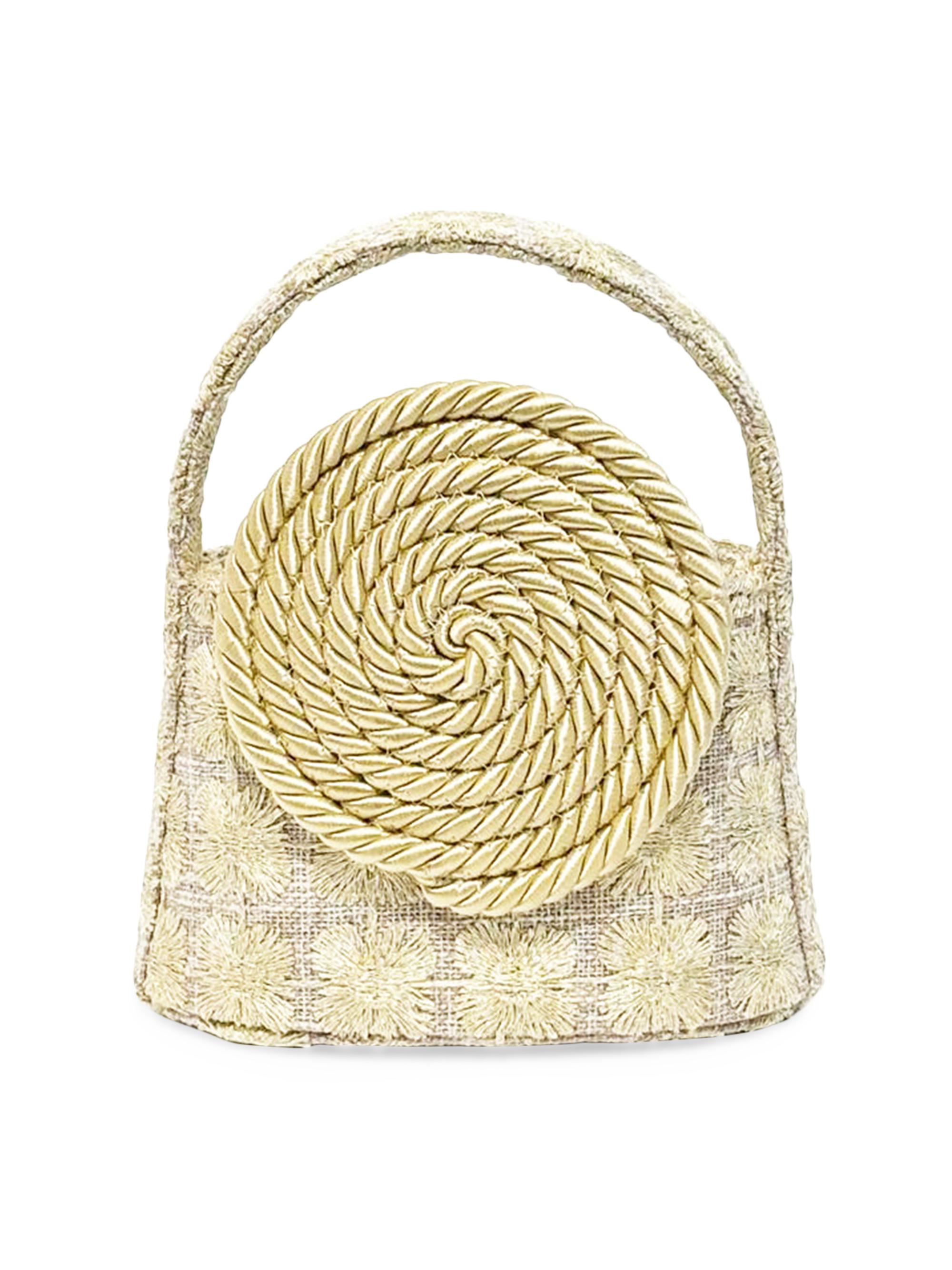 Destree Women's Mini Gunther Passementerie Glitter Bag - Beige