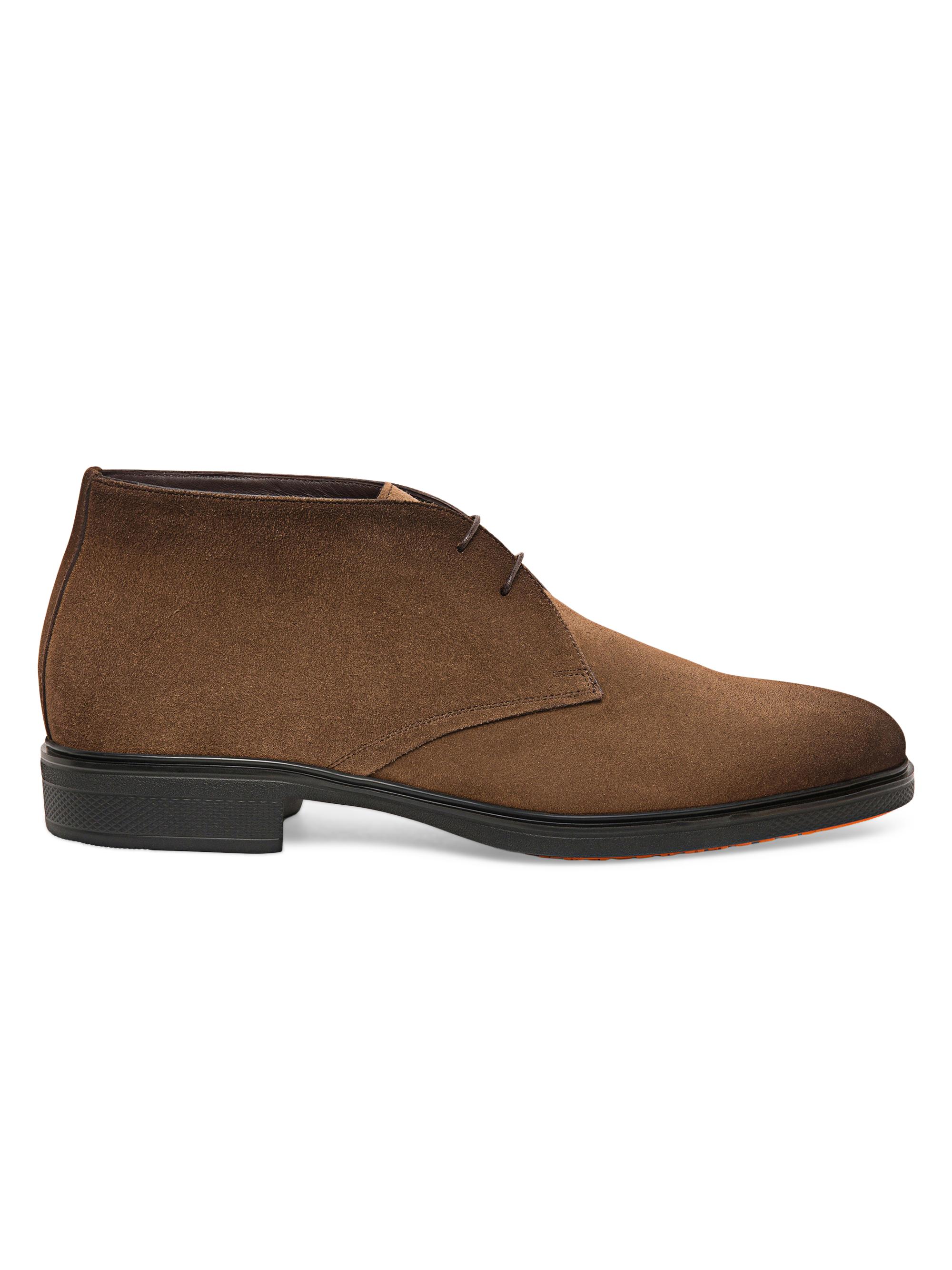 Santoni Men's Easy Burnished Suede Chukka Boots - Brown