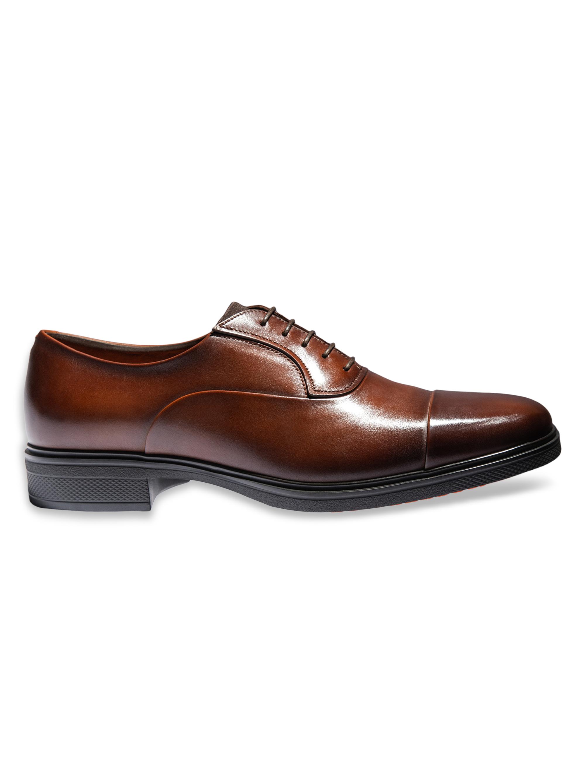 Santoni Kenneth Cap-Toe Slip-On Leather Oxfords | Saks Fifth Avenue