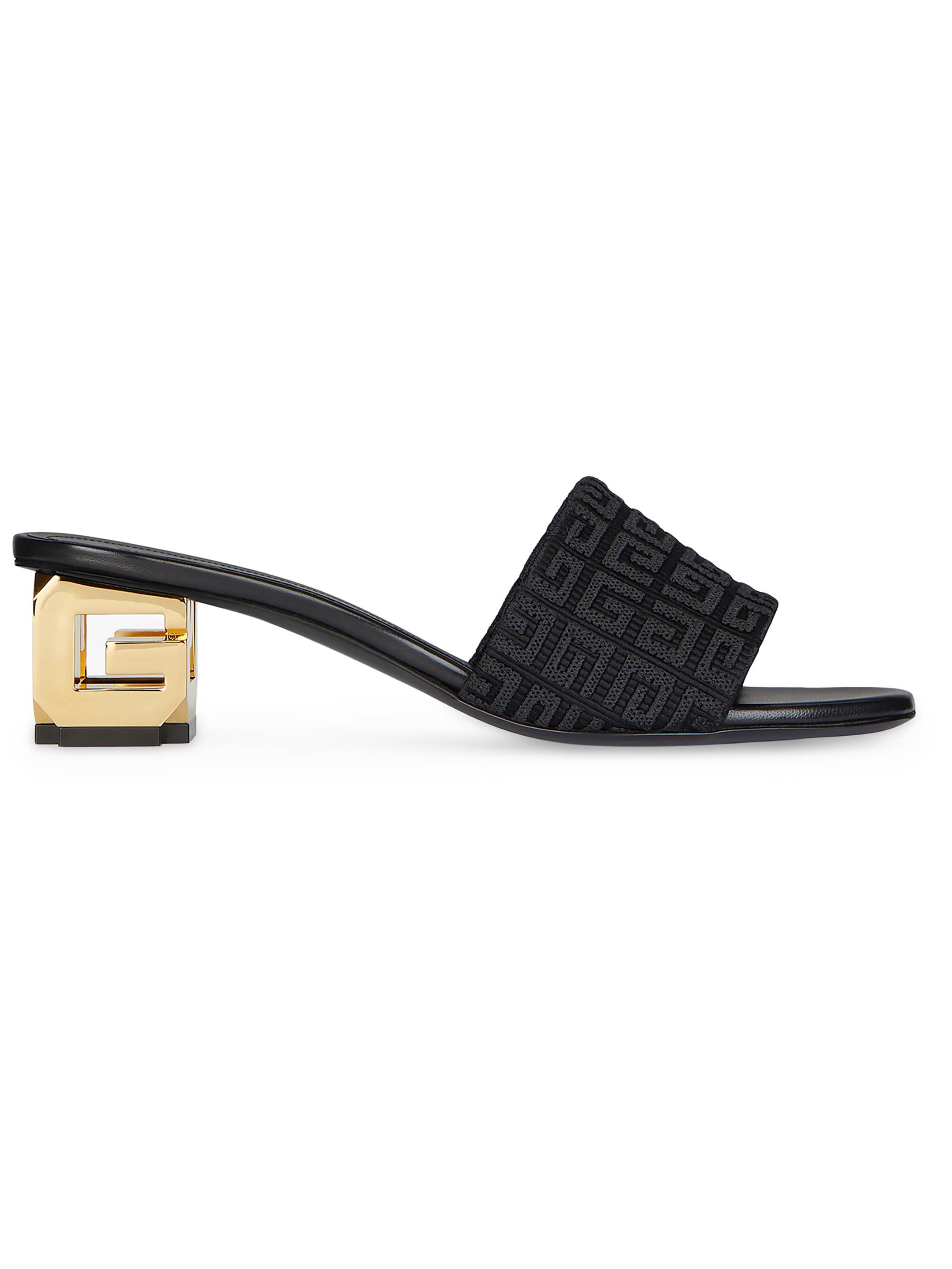 GIVENCHY G Cube 75mm レザーミュール Givenchy G Cube Mules in