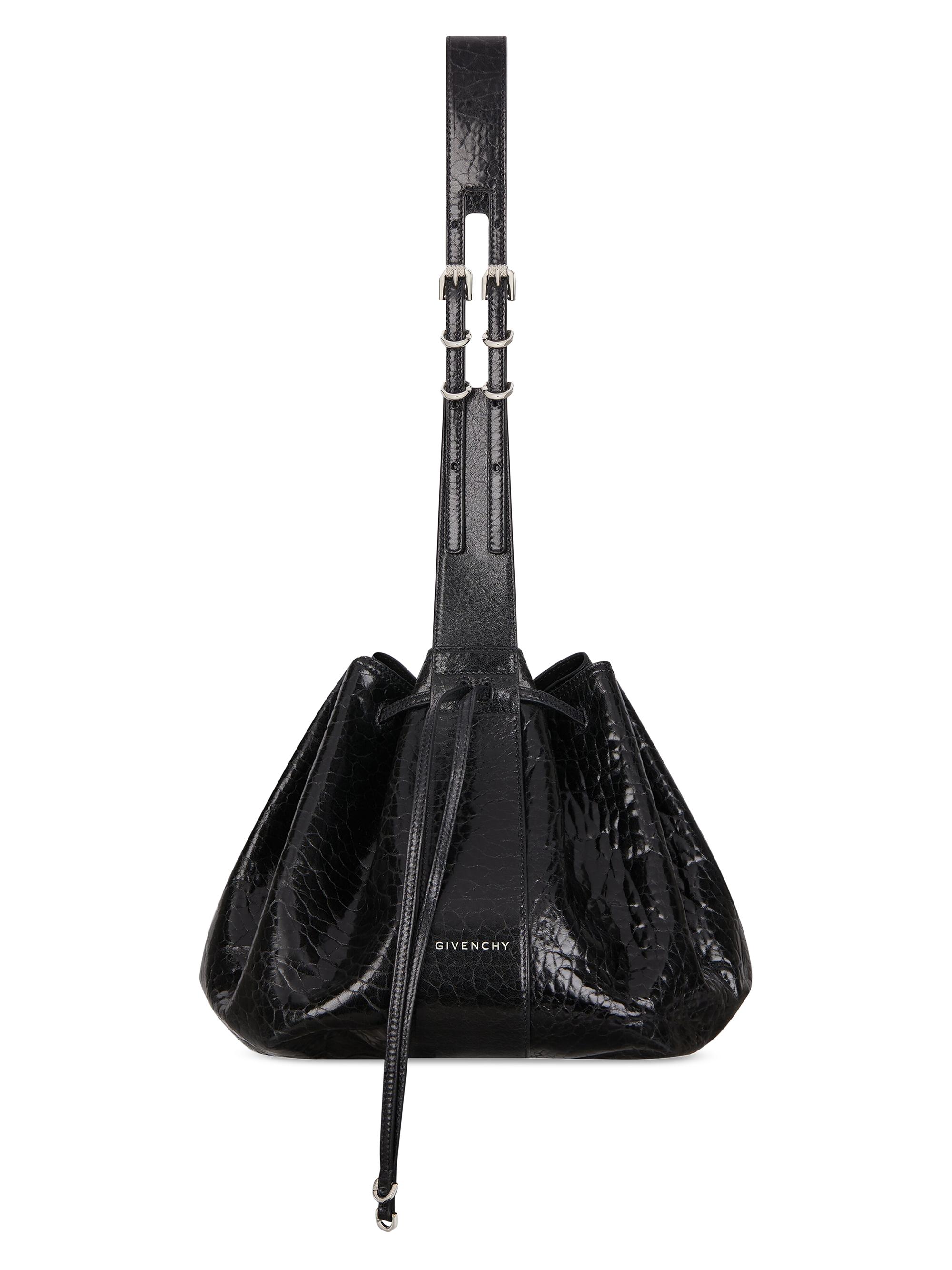 Givenchy Women's Medium Pumpkin Bag in Crackled Patent Leather - Black