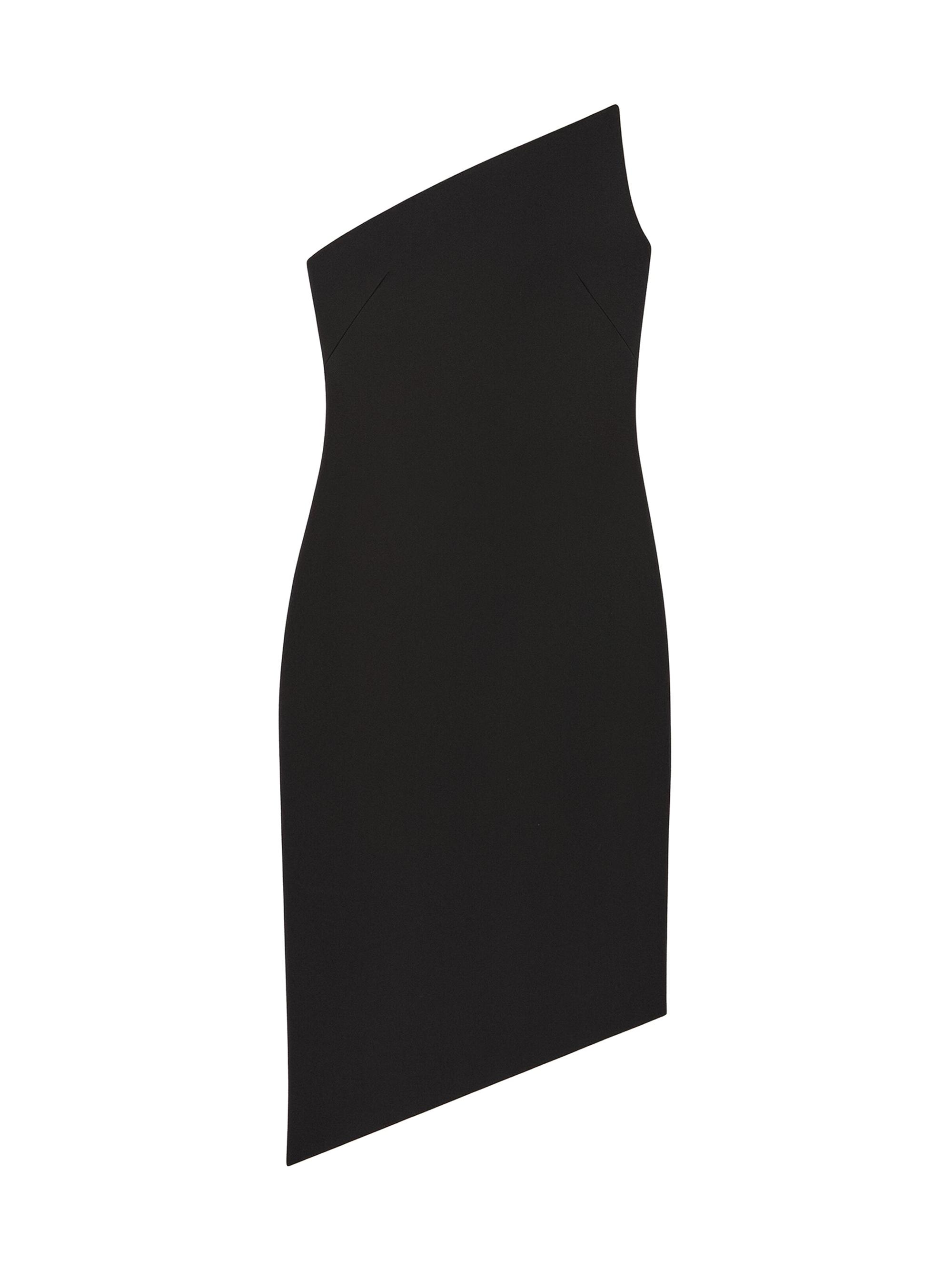 Givenchy Women's Asymmetric Bustier Dress in Wool - Black