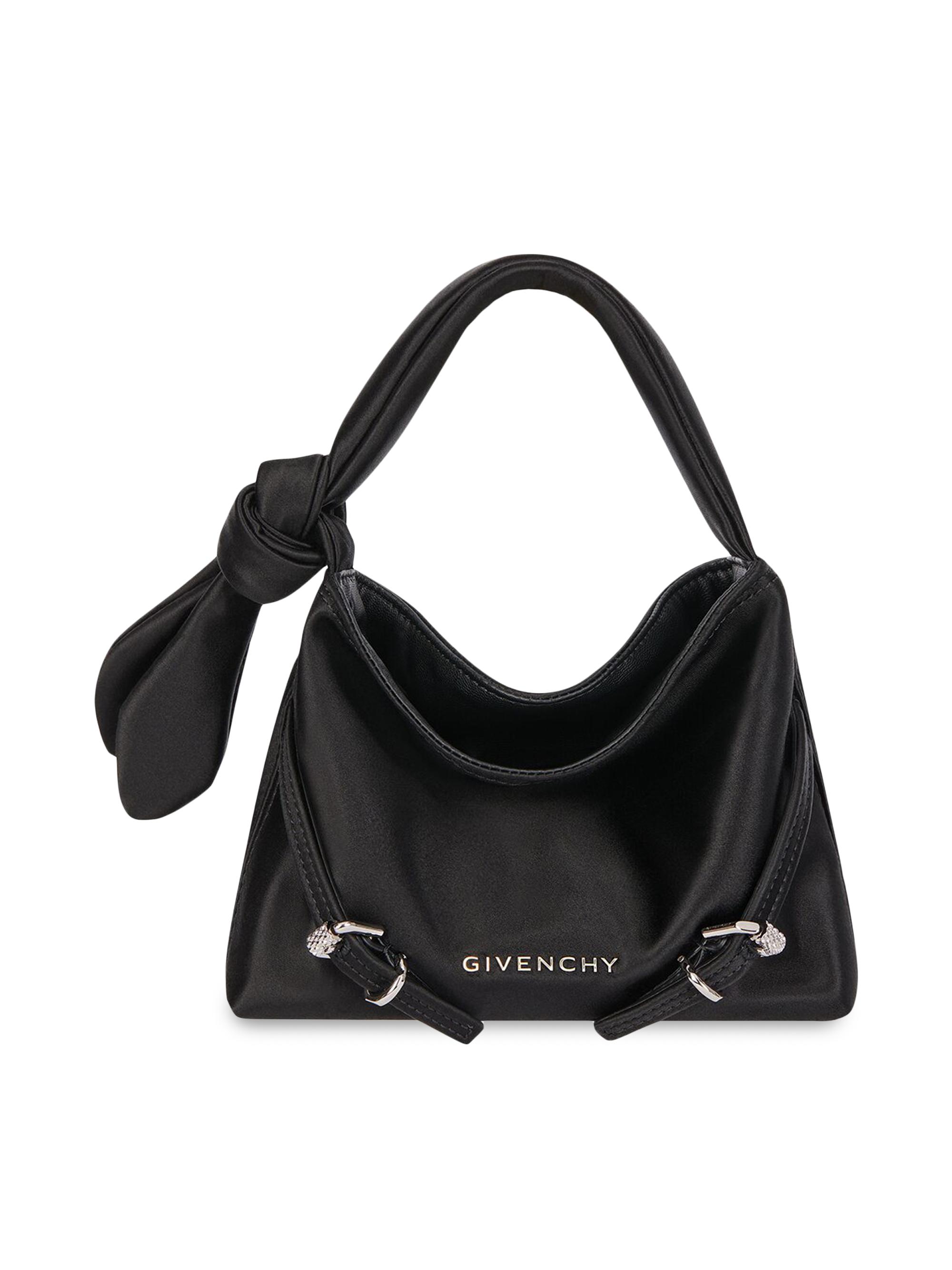 Givenchy Women's Nano Voyou Bag in Satin with Bow Detail - Black