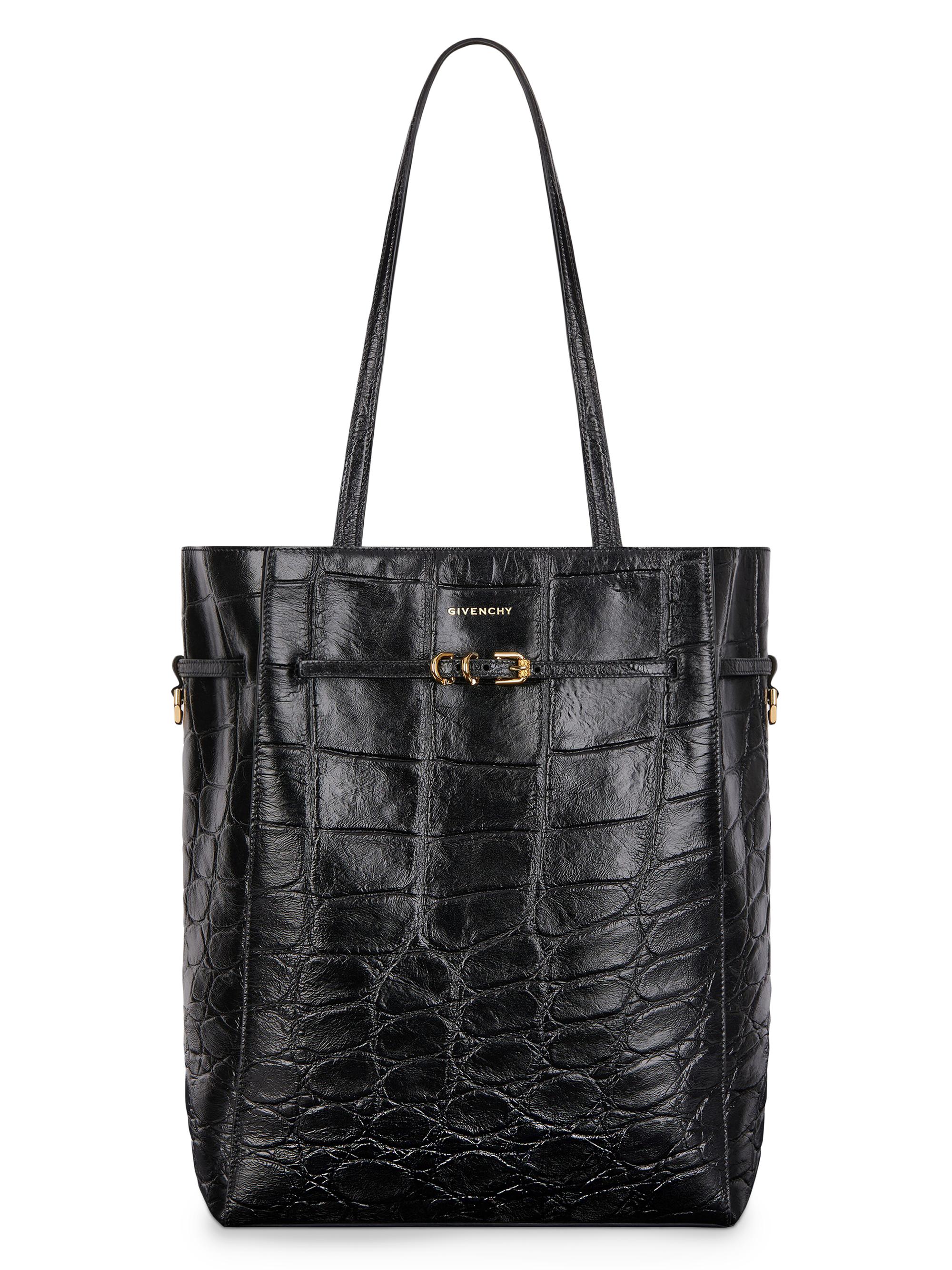 Givenchy Women's Medium Voyou Tote Bag in Crocodile Effect Leather - Black