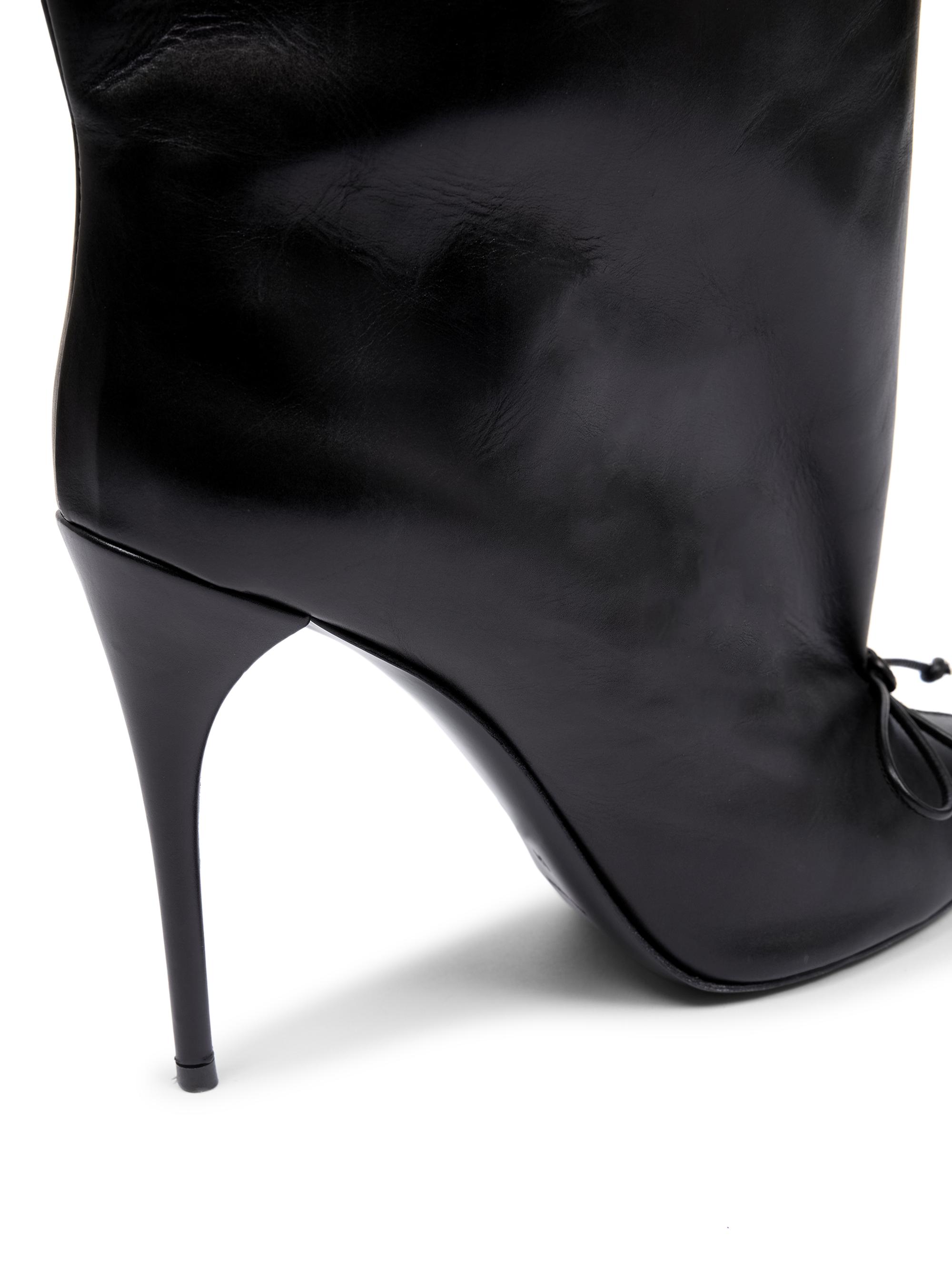 Alaïa Low 90MM Leather Boots | Saks Fifth Avenue