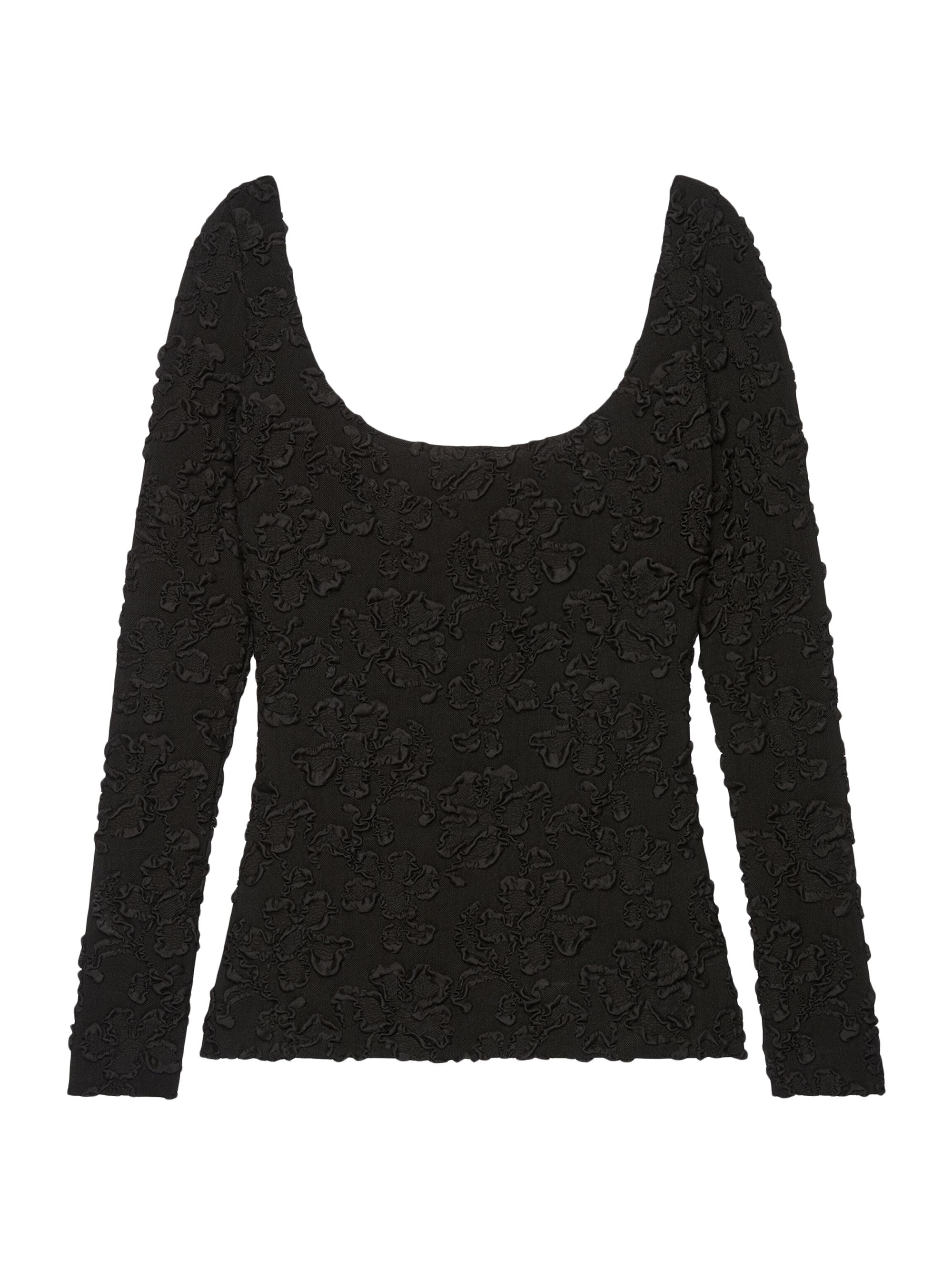 Givenchy Women's Slim Fit Floral Top - Black