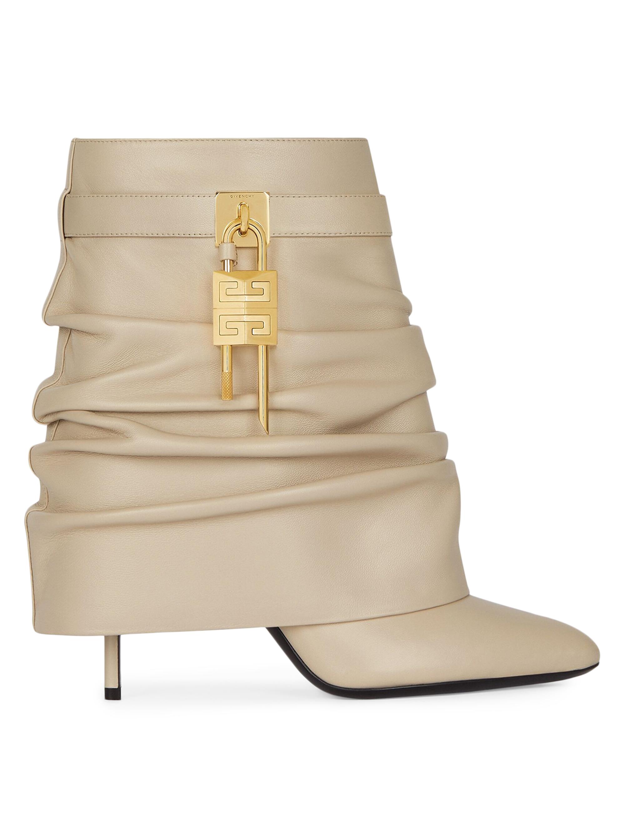 Givenchy Women's Shark Lock Stiletto Ankle Boots in Nappa Leather - Black