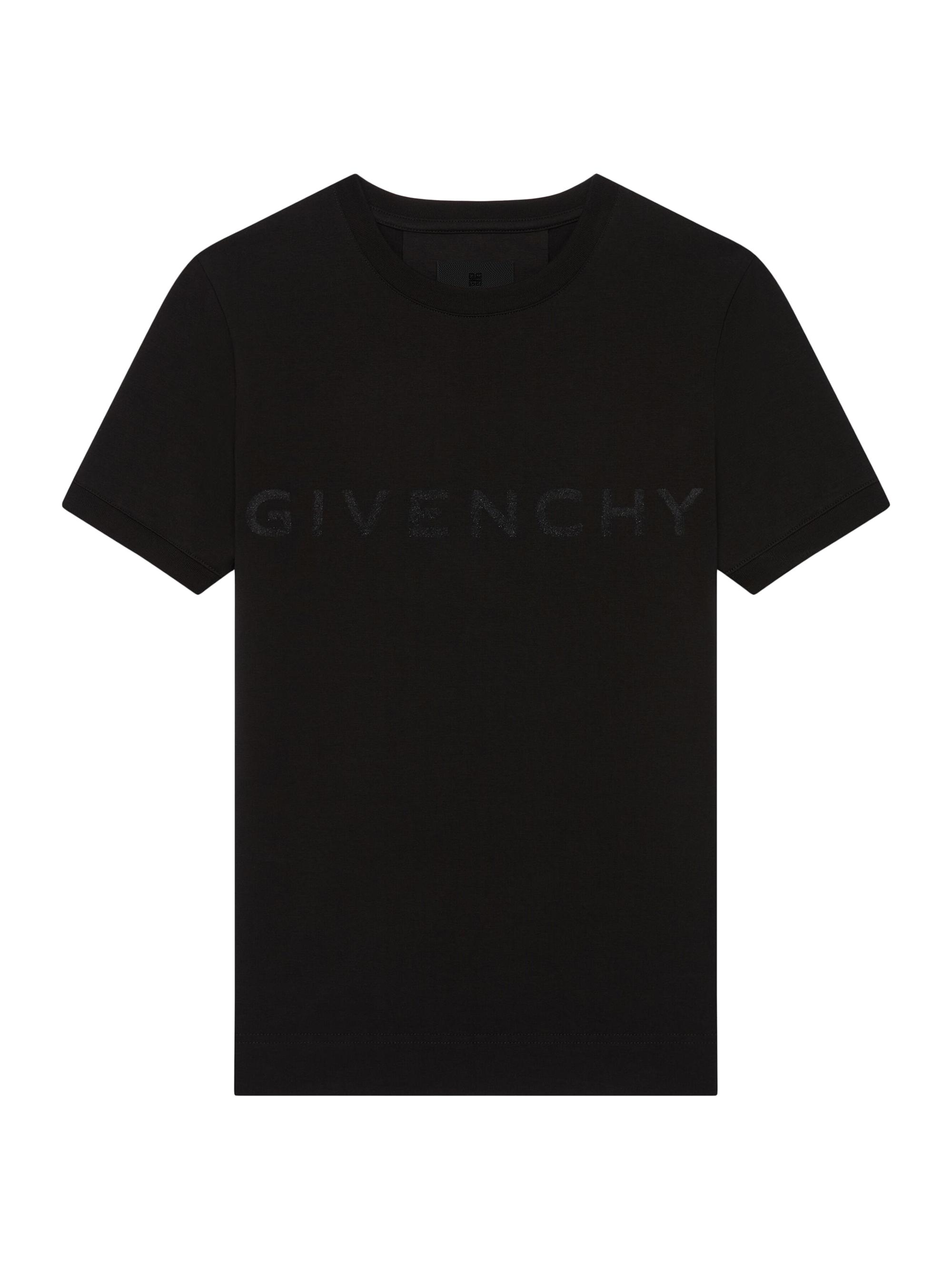 Givenchy Women's Archetype Slim Fit T-Shirt in Cotton - Black Silvery
