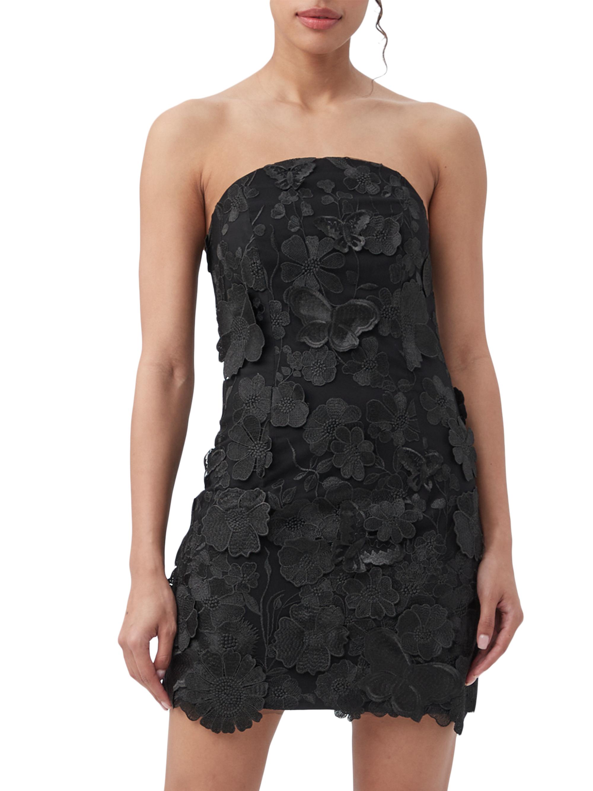 Trina Turk Jazelle Lace-Embellished Strapless Minidress | Saks