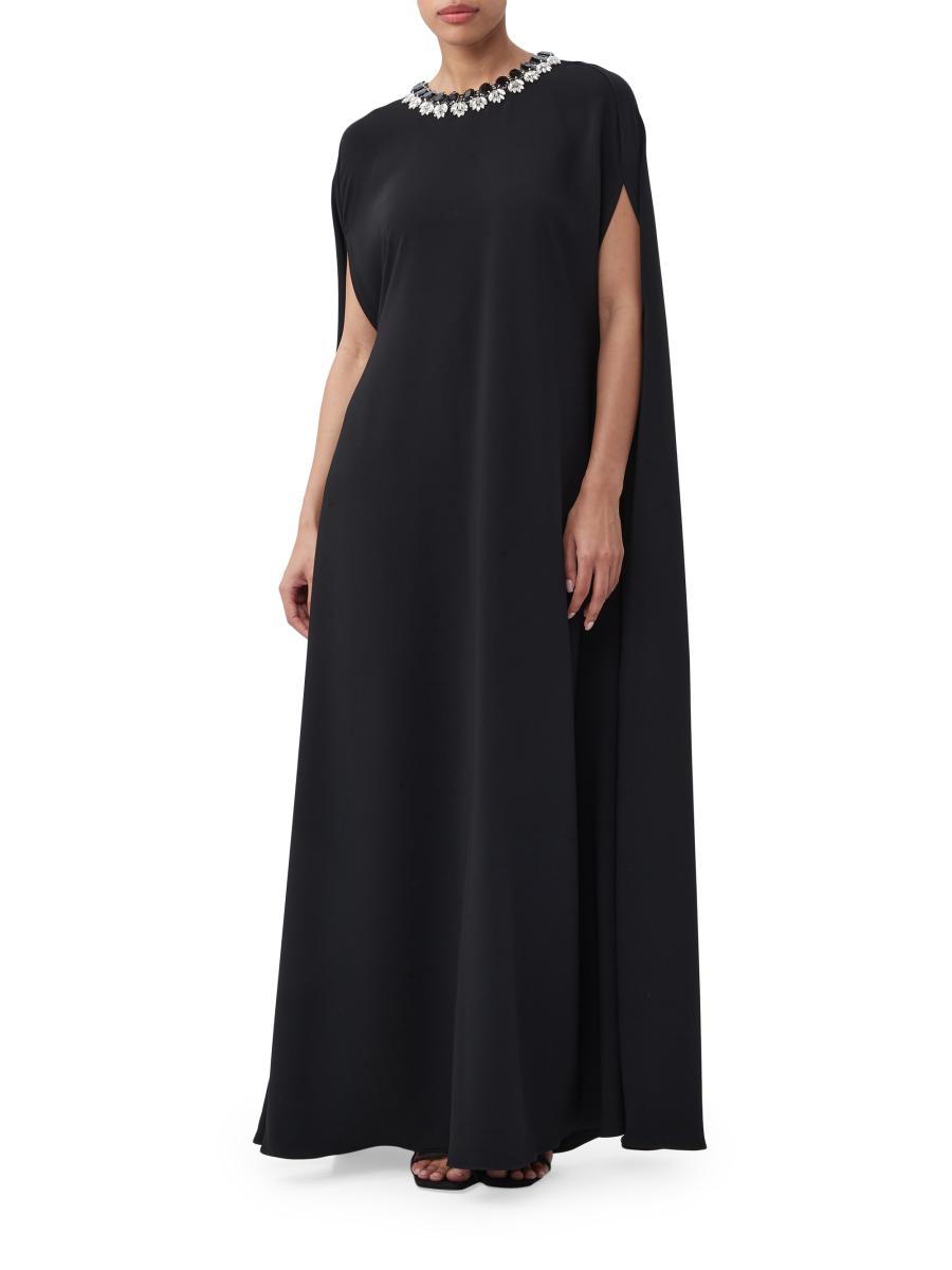 Trina Turk Masquerade 2 Embellished Cape Maxi Dress | Saks