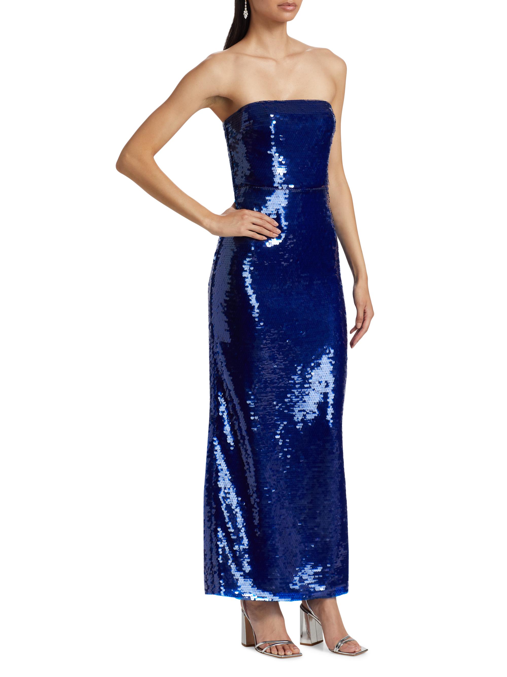 ML Monique Lhuillier Mira Sequin Strapless Gown | Saks Fifth Avenue