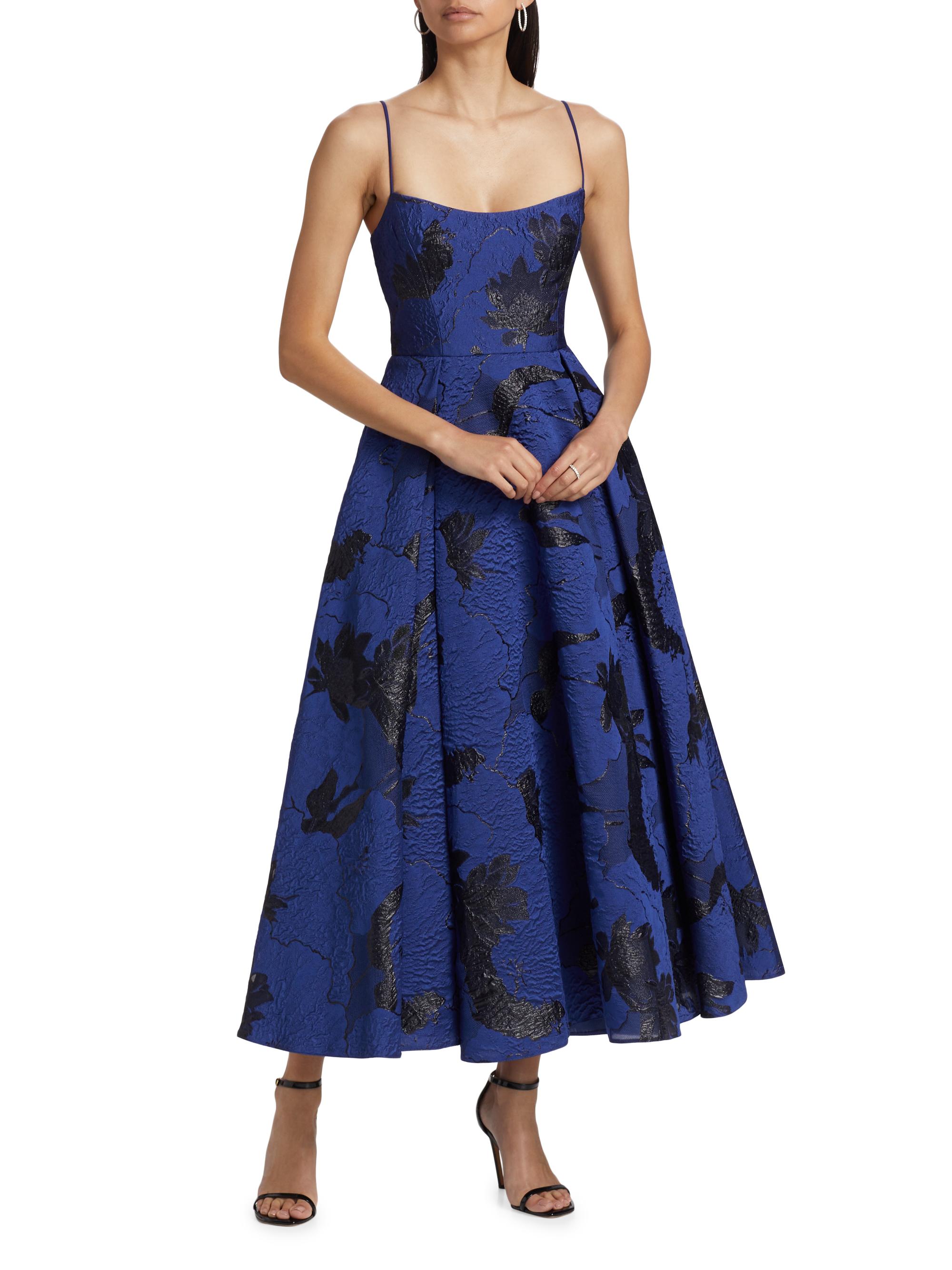 ML Monique Lhuillier Nicolette Floral Jacquard Maxi Dress | Saks