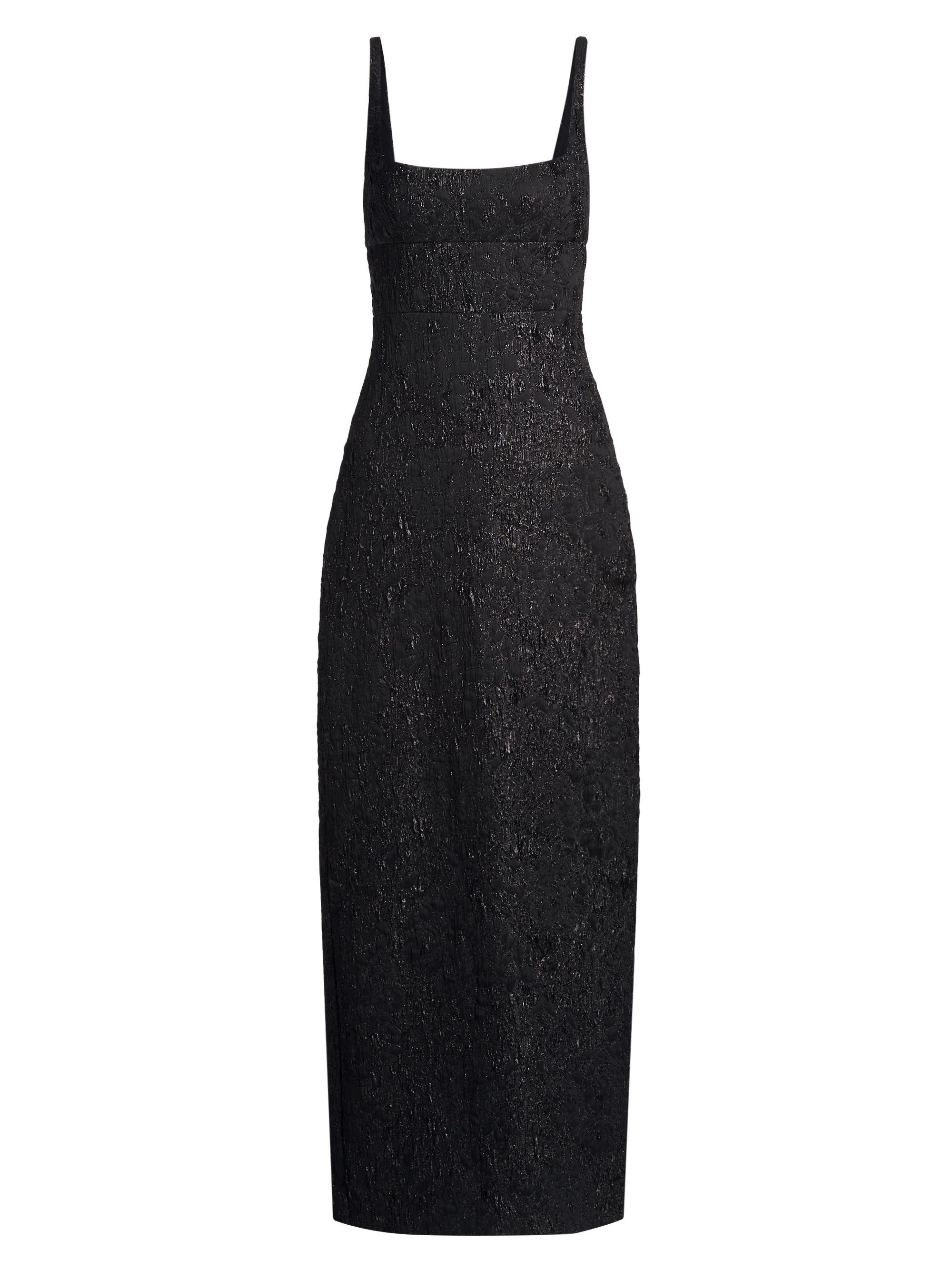 ML Monique Lhuillier Women's Adele Metallic Jacquard Column Gown - Black