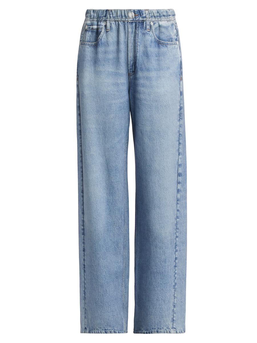 rag & bone Miramar Elasticized Printed Wide-Leg Jeans | Saks