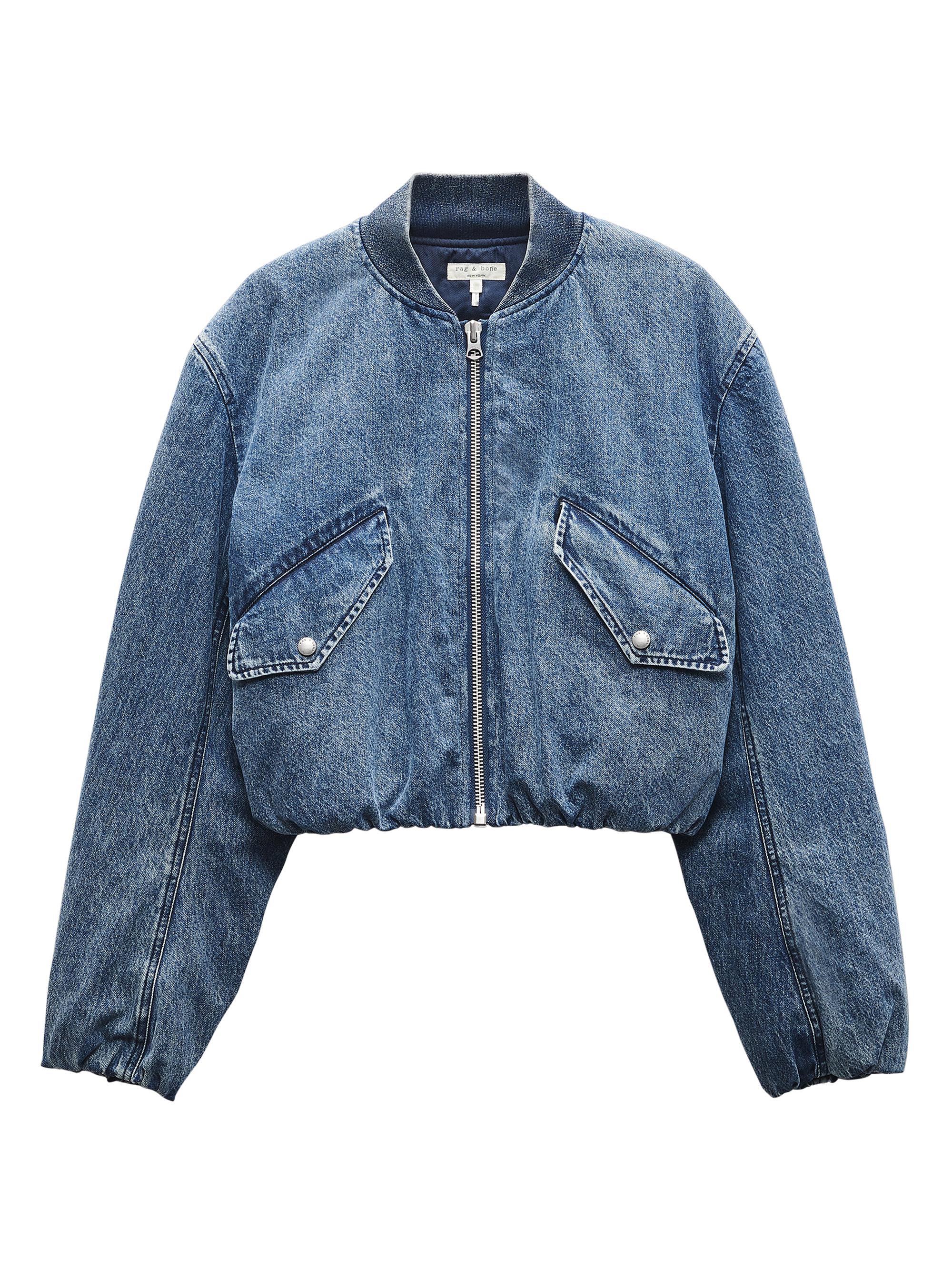 rag & bone Women's Maggie Cropped Bomber Jacket - Amara