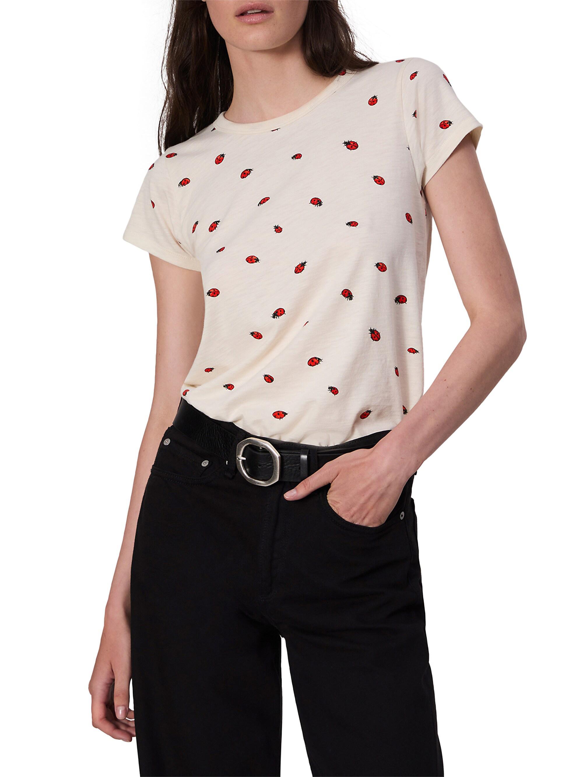rag & bone Women's Ladybug Cotton Short-Sleeve T-Shirt - White Multi