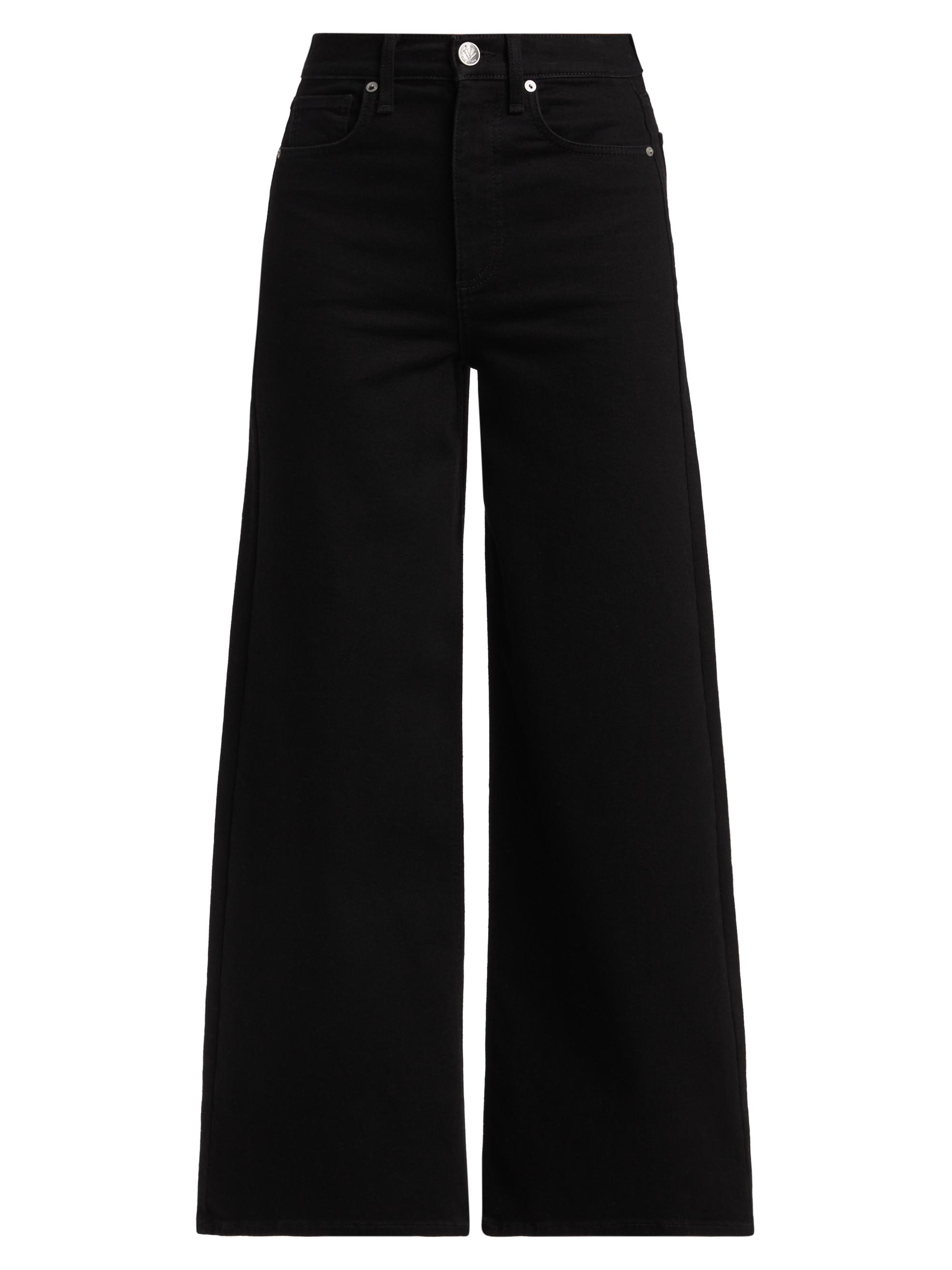 rag & bone Women's Flexi Sofie High-Rise Ankle Wide-Leg Jeans - Black