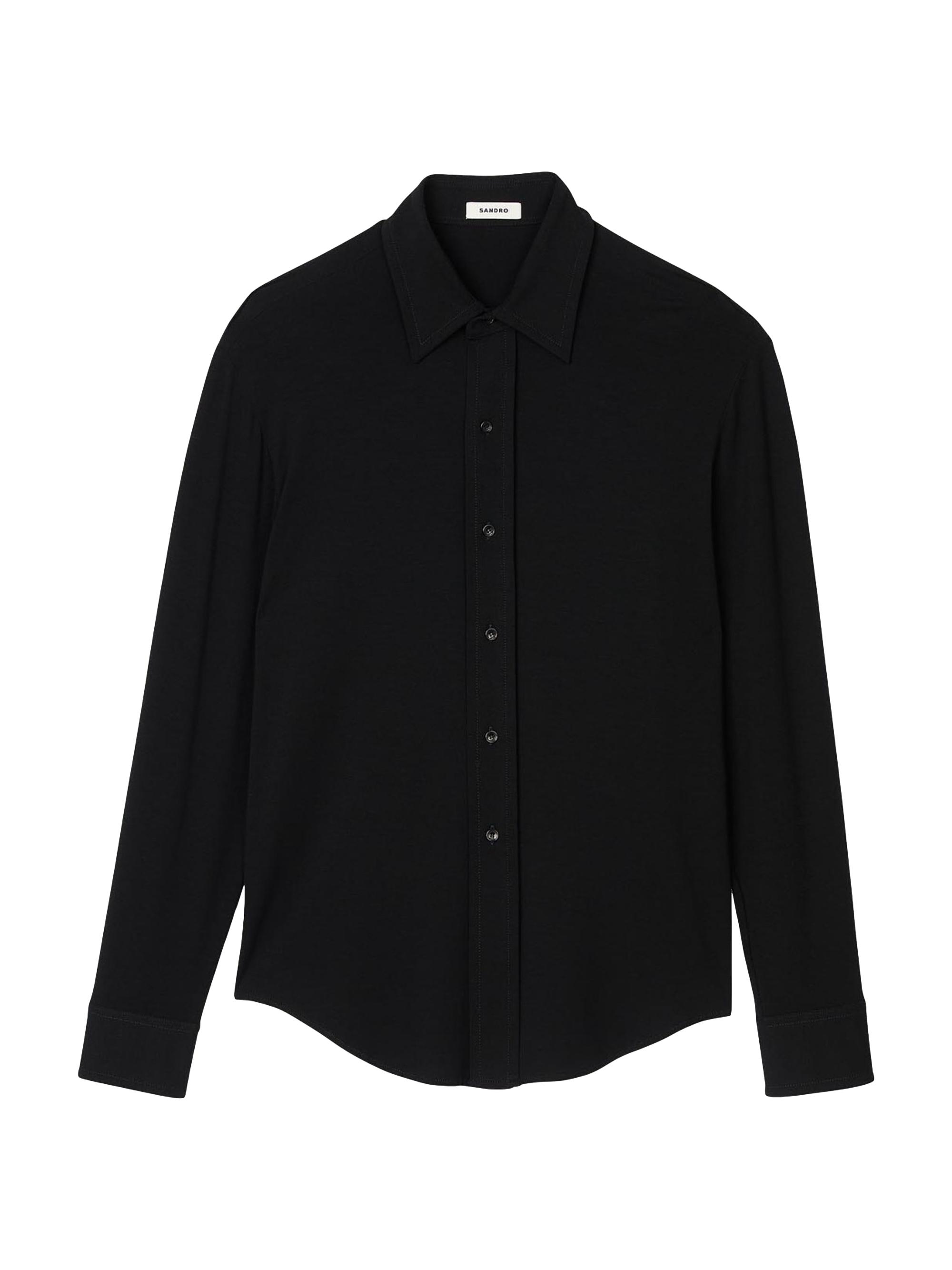 Sandro Men's Jersey Shirt - Black