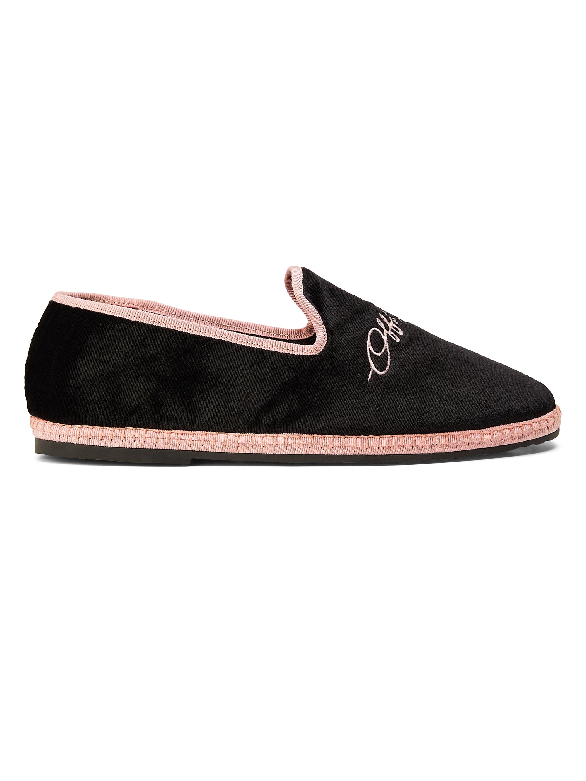 Off-White Women's Off to Venice Velvet Loafers - Black Rose Pink