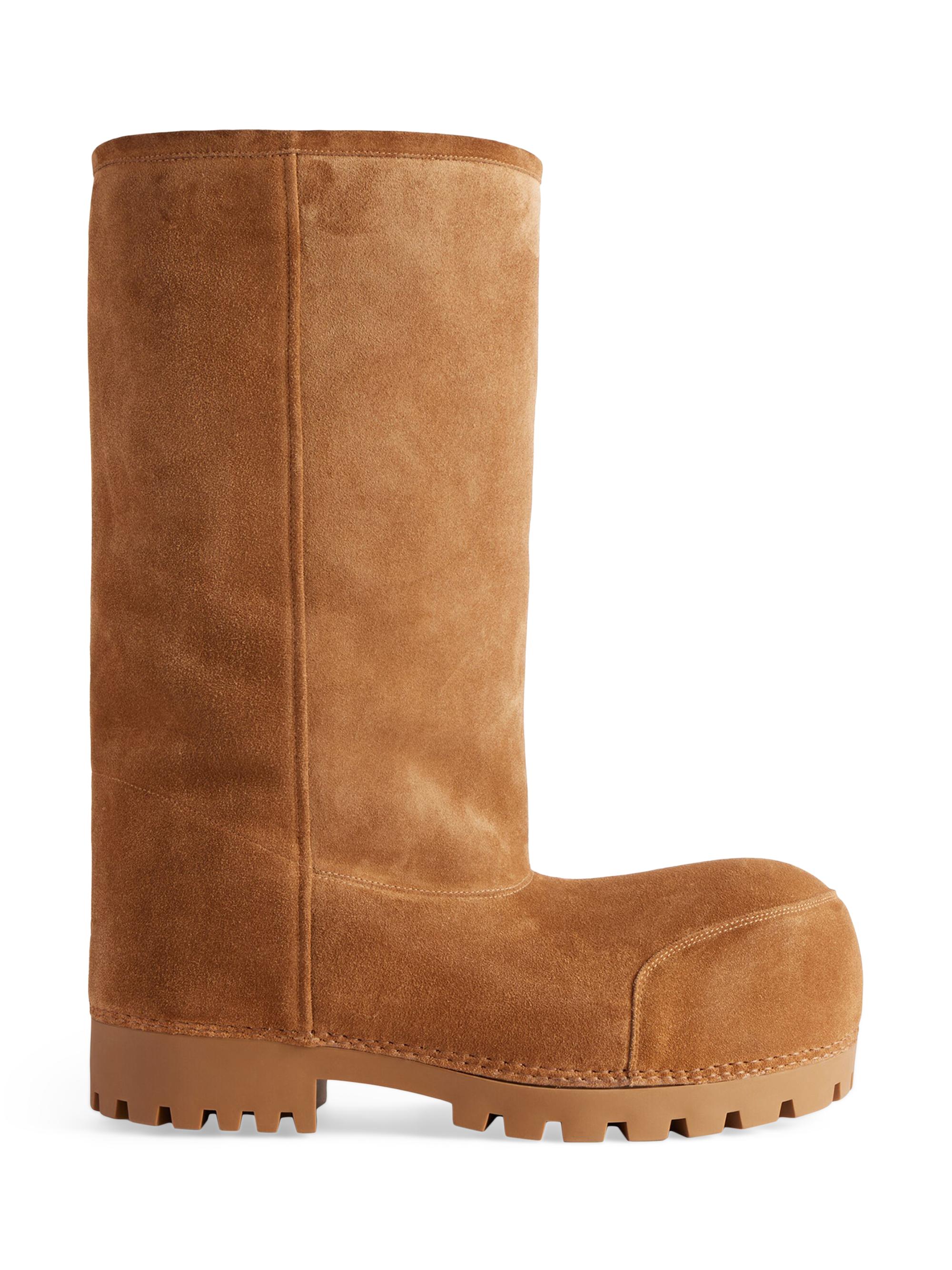 Balenciaga Men's Alaska Faux Fur High Boots - Brown