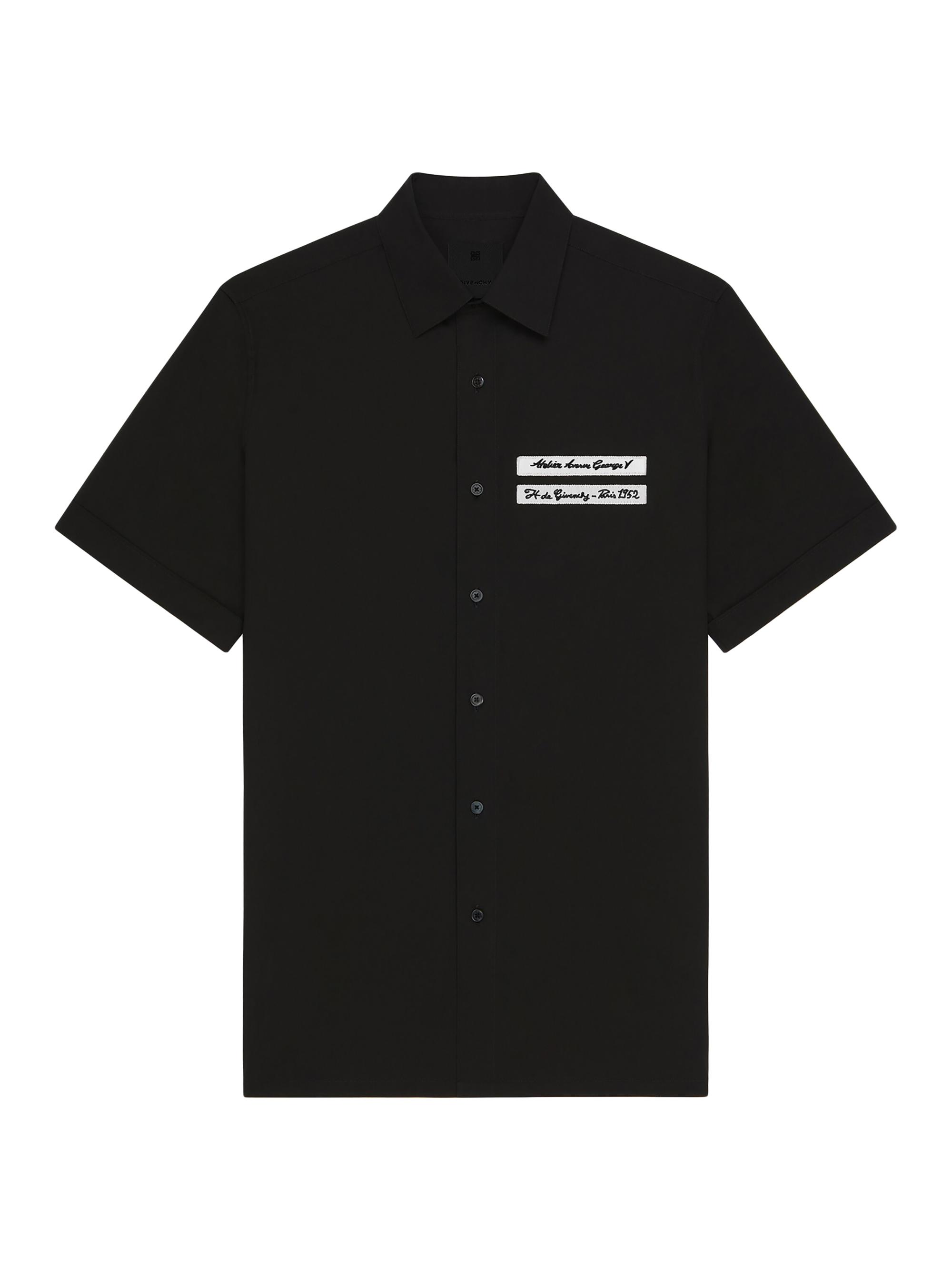Givenchy Men's Shirt in Poplin with Gros Grain - Black