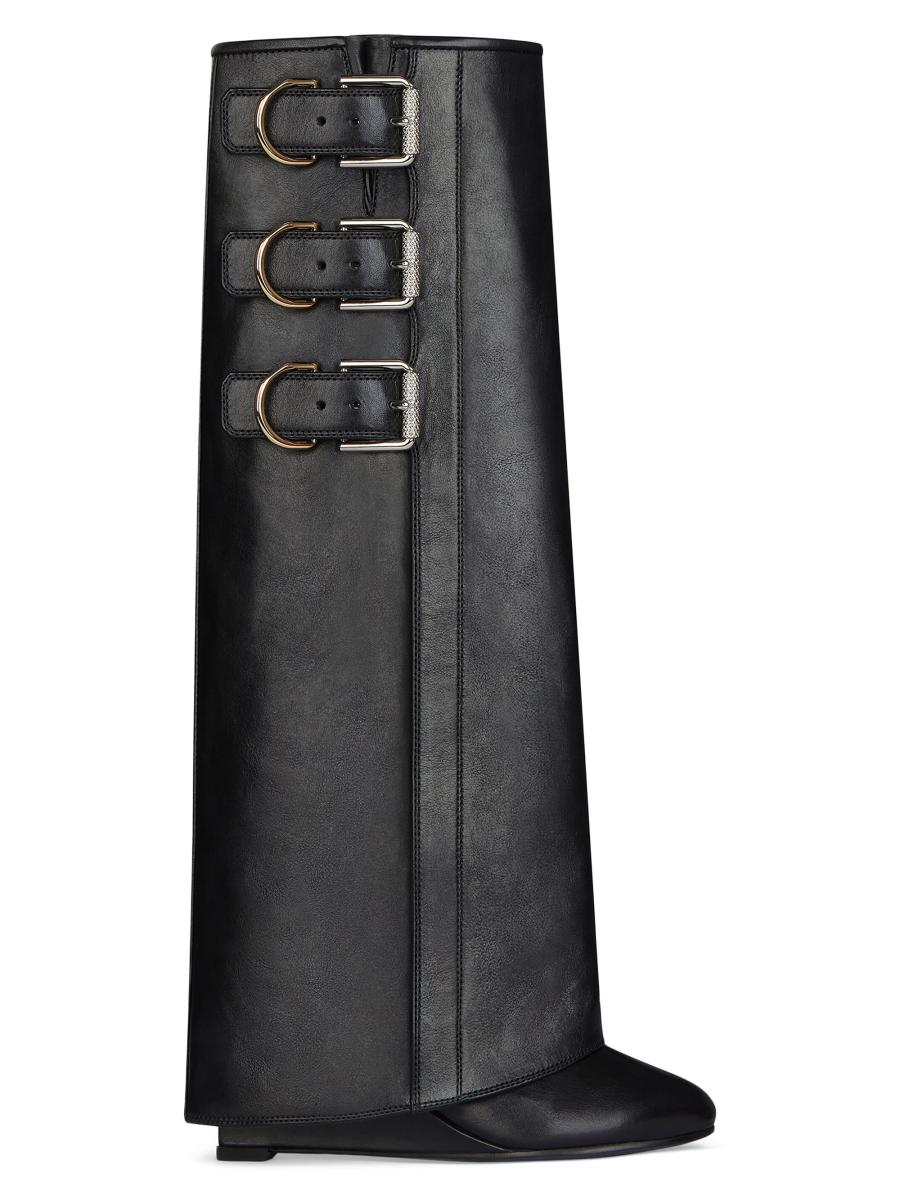 Givenchy Shark Lock Buckles Boots in Leather | Saks Fifth Avenue