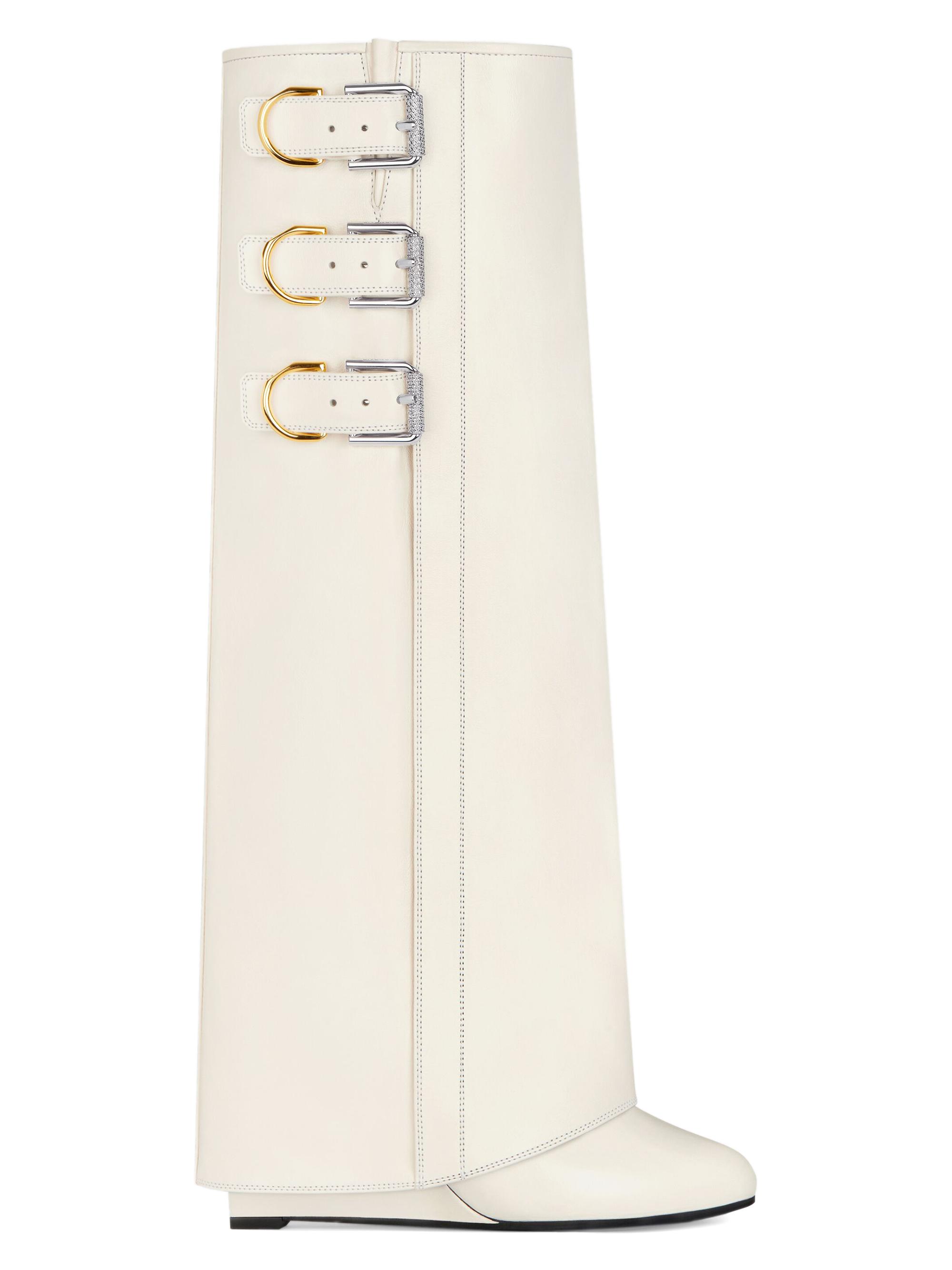 Givenchy Women's Shark Lock Buckles Boots in Leather - Black