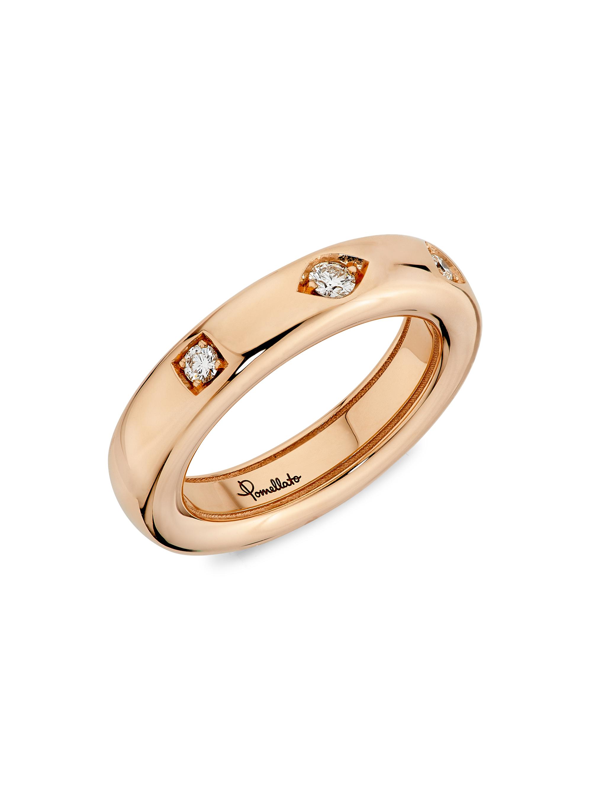 Pomellato Women's Iconica 18K Rose Gold & 0.10 TCW Diamond Ring - Rose Gold