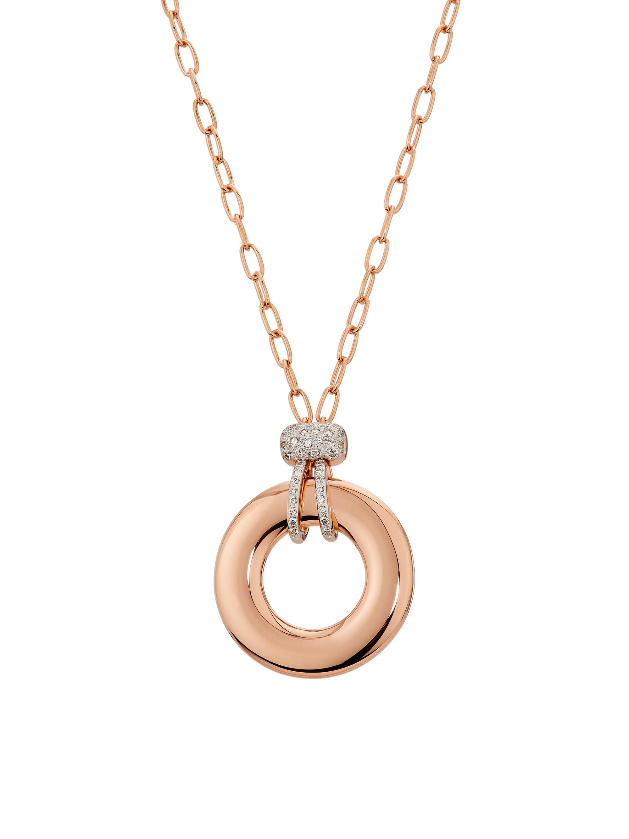 Pomellato Women's Iconica Two-Tone 18K Gold & 0.20 TCW Diamond Pendant Necklace - Rosegold