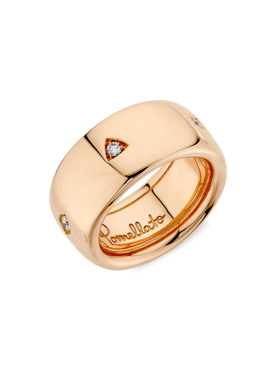 Pomellato Iconica 18K Rose Gold & 0.20 TCW Diamond Wide Ring