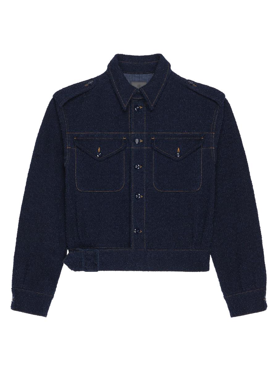 ジャケット Givenchy Cinched Jacket In Denim Givenchy Denim Jacket | italist