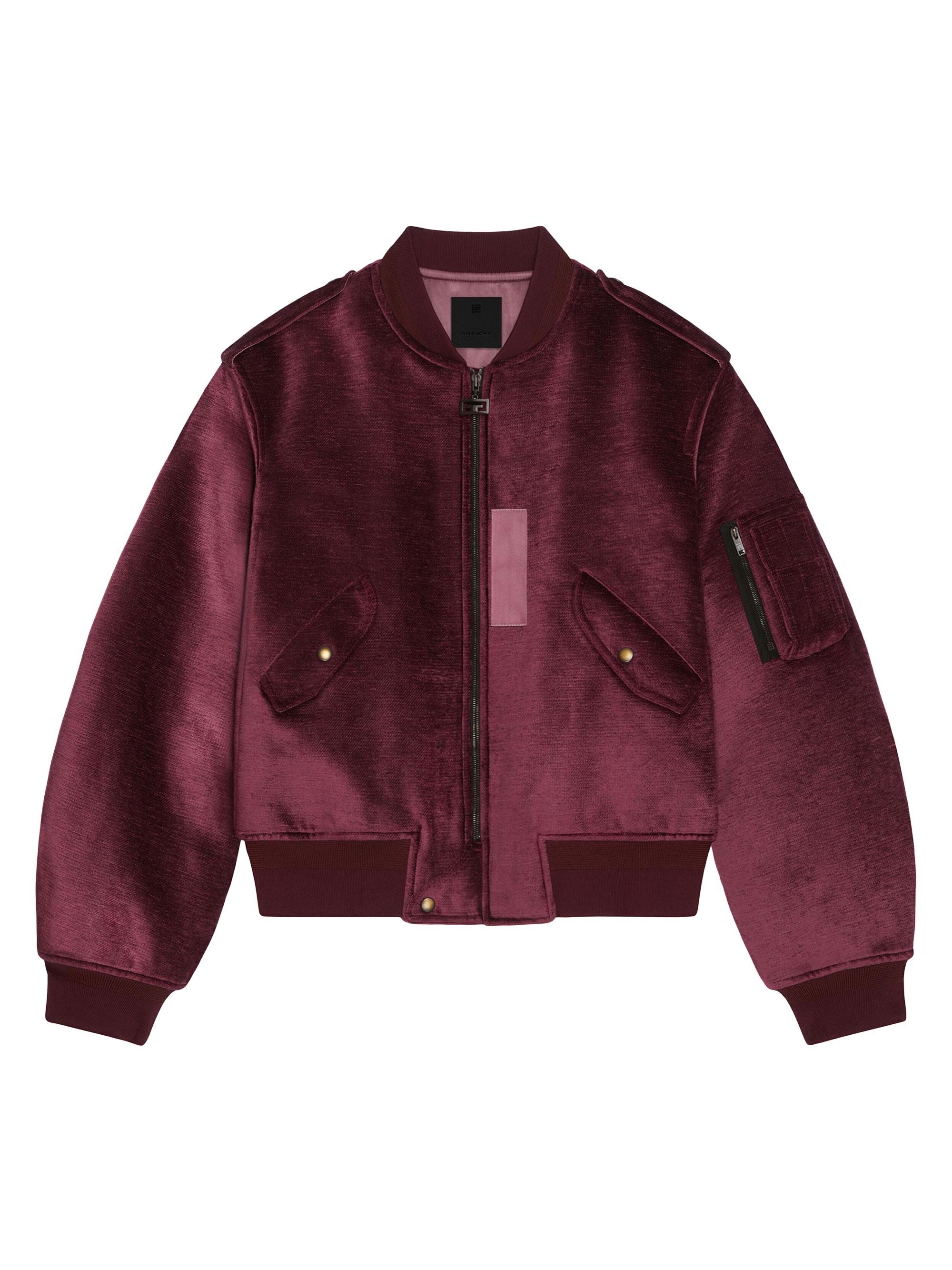 Givenchy Men's Bomber in Chenille Velvet - Old Pink