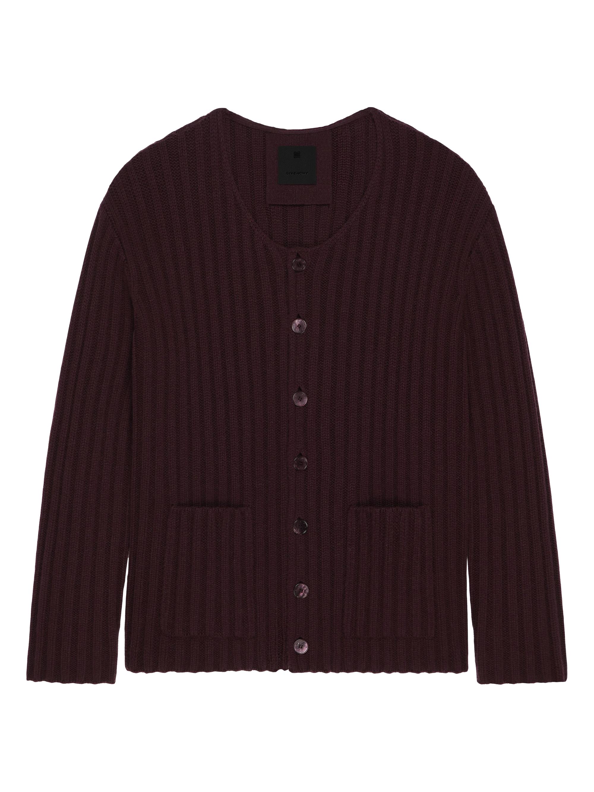 Givenchy Men's Cardigan in Cashmere - Burgundy