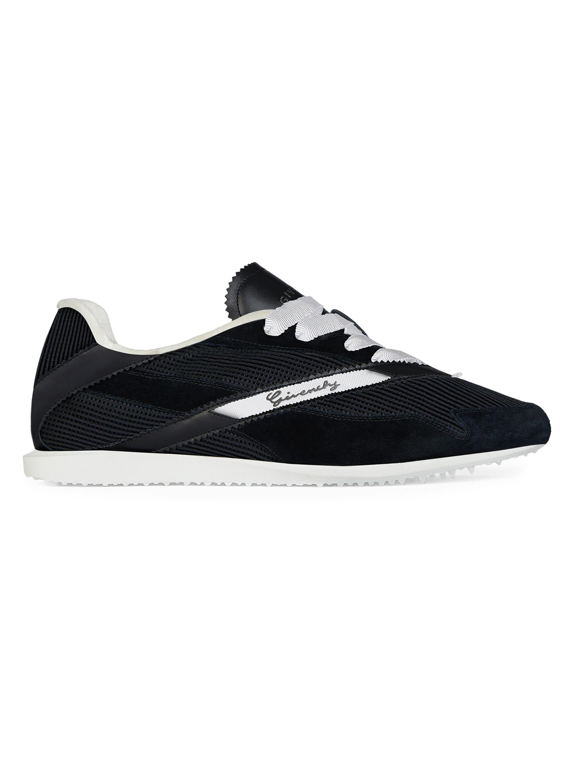 Givenchy Men's Runner Sneakers in Mesh, Suede and Leather - Black