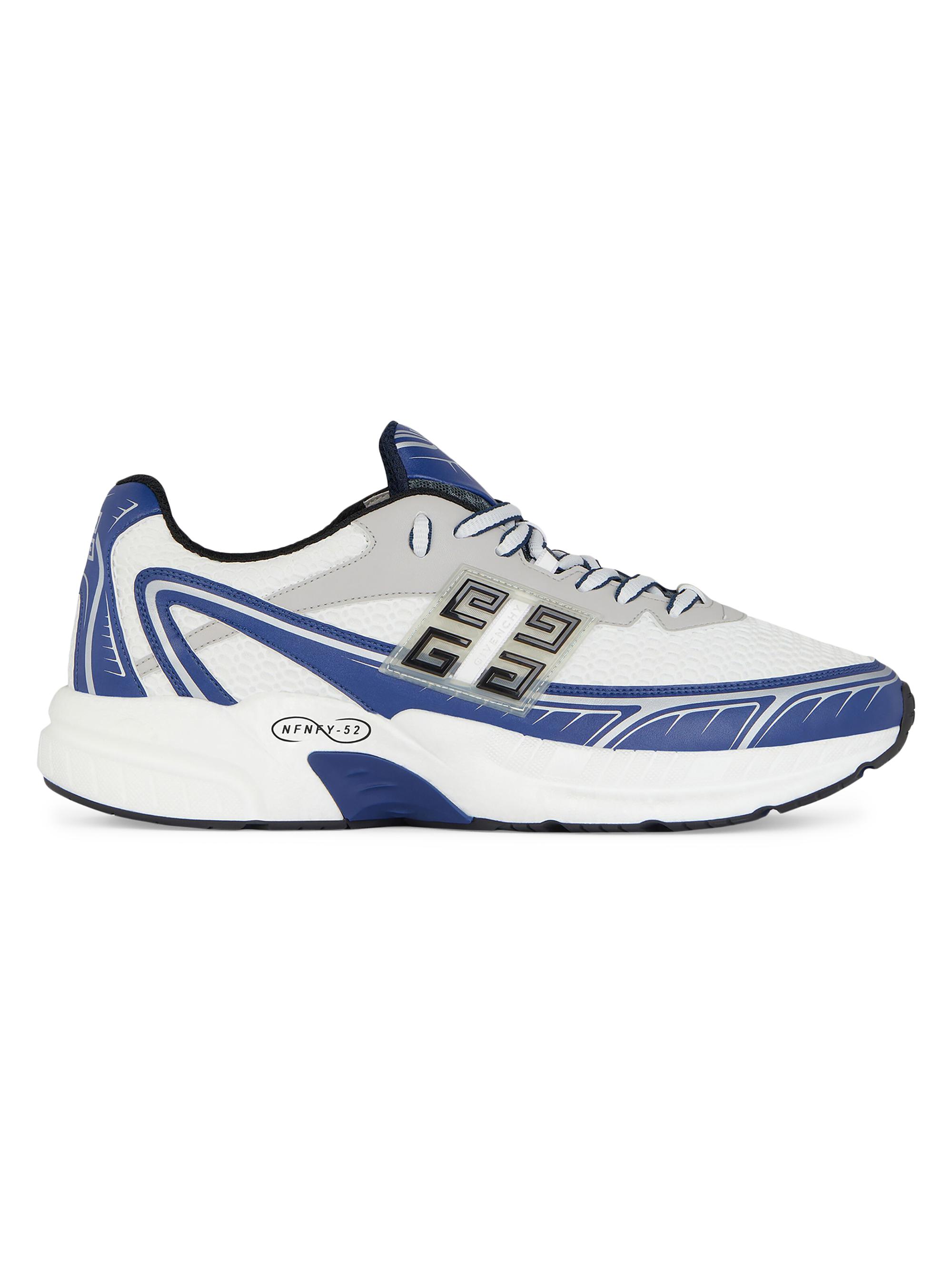 Givenchy Men's NFNTY-52 Runner Sneakers in Synthetic Leather and Mesh - Navy White