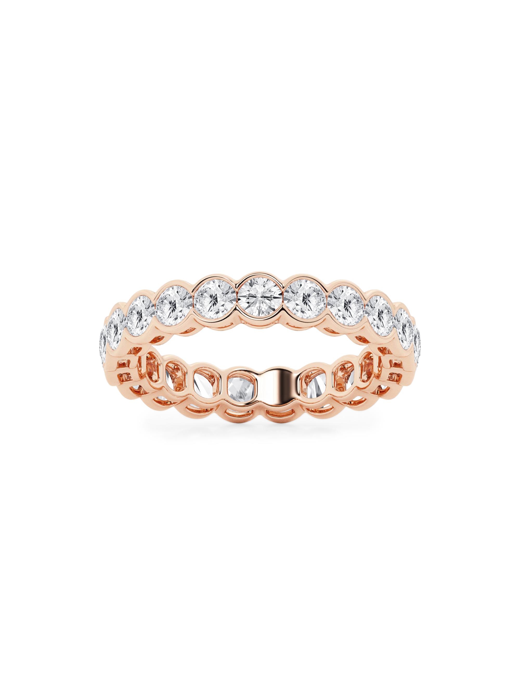 Saks Fifth Avenue Collection Women's 14K Rose Gold & Round Lab-Grown Diamond Eternity Band/2.00-5.00 TCW - 2 Tcw