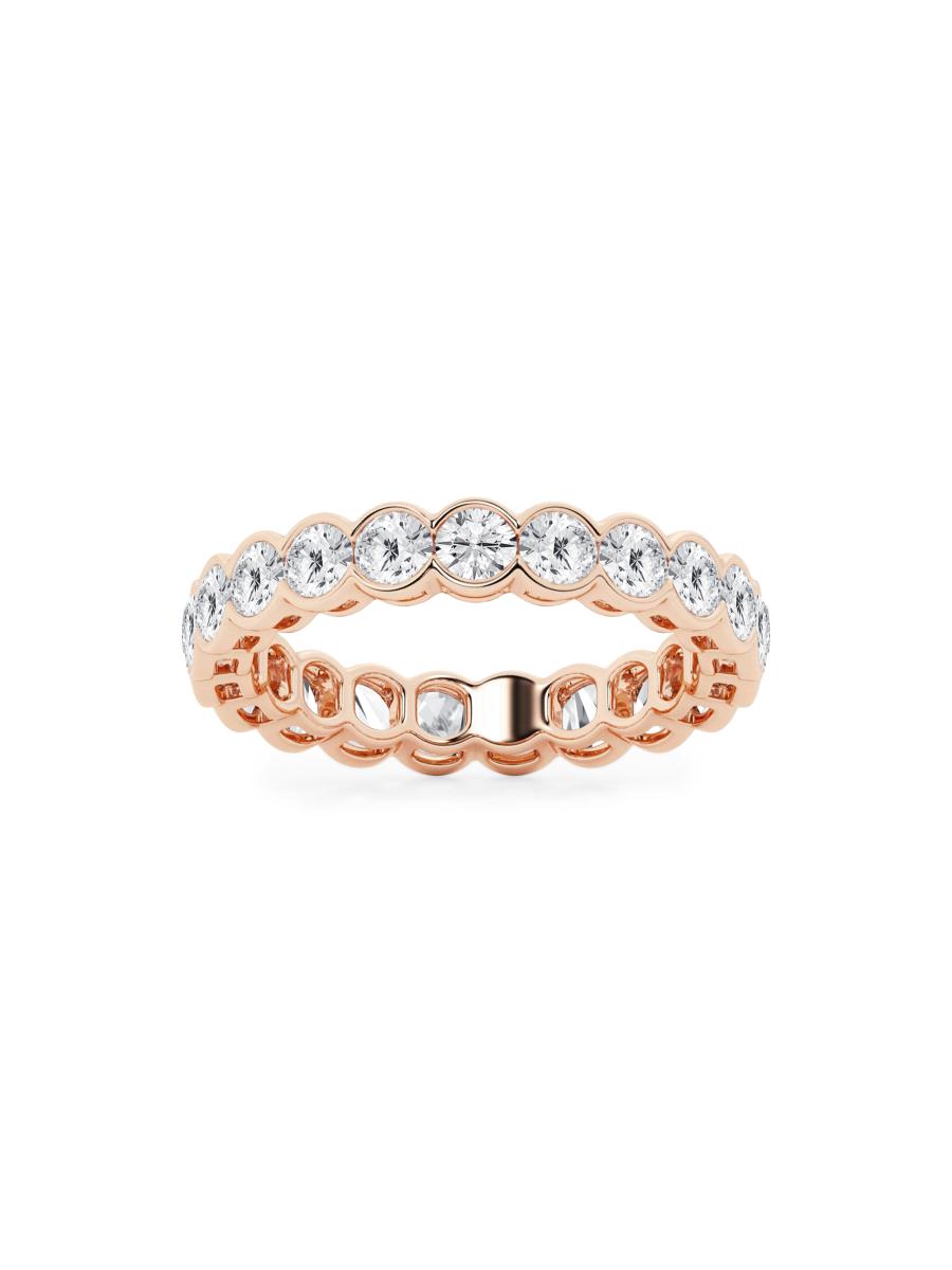 Saks Fifth Avenue Women's 14k Rose Gold & Round Lab-grown Diamond Eternity Band/2.00-5.00 Tcw