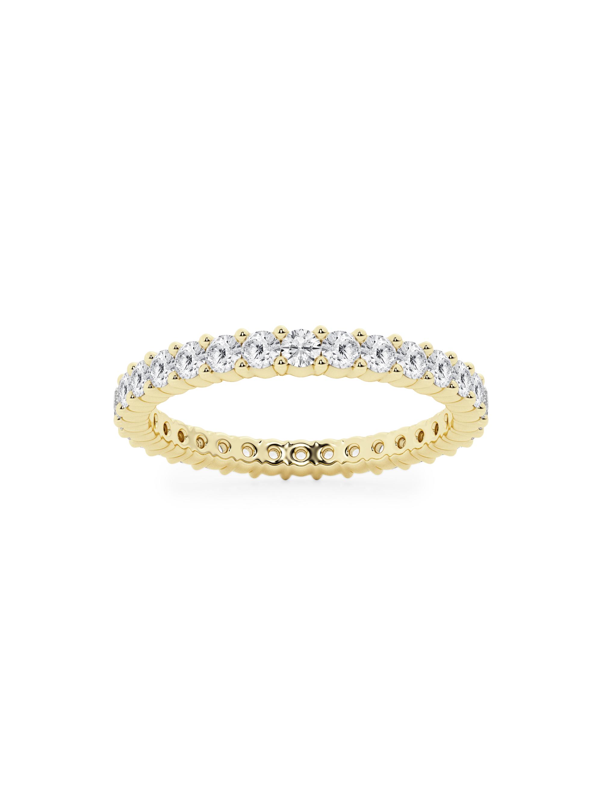 Saks Fifth Avenue Collection Women's 14K Yellow Gold & Round Lab-Grown Diamond Shared-Prong Eternity Band/1.00-5.00 TCW - 1 Tcw