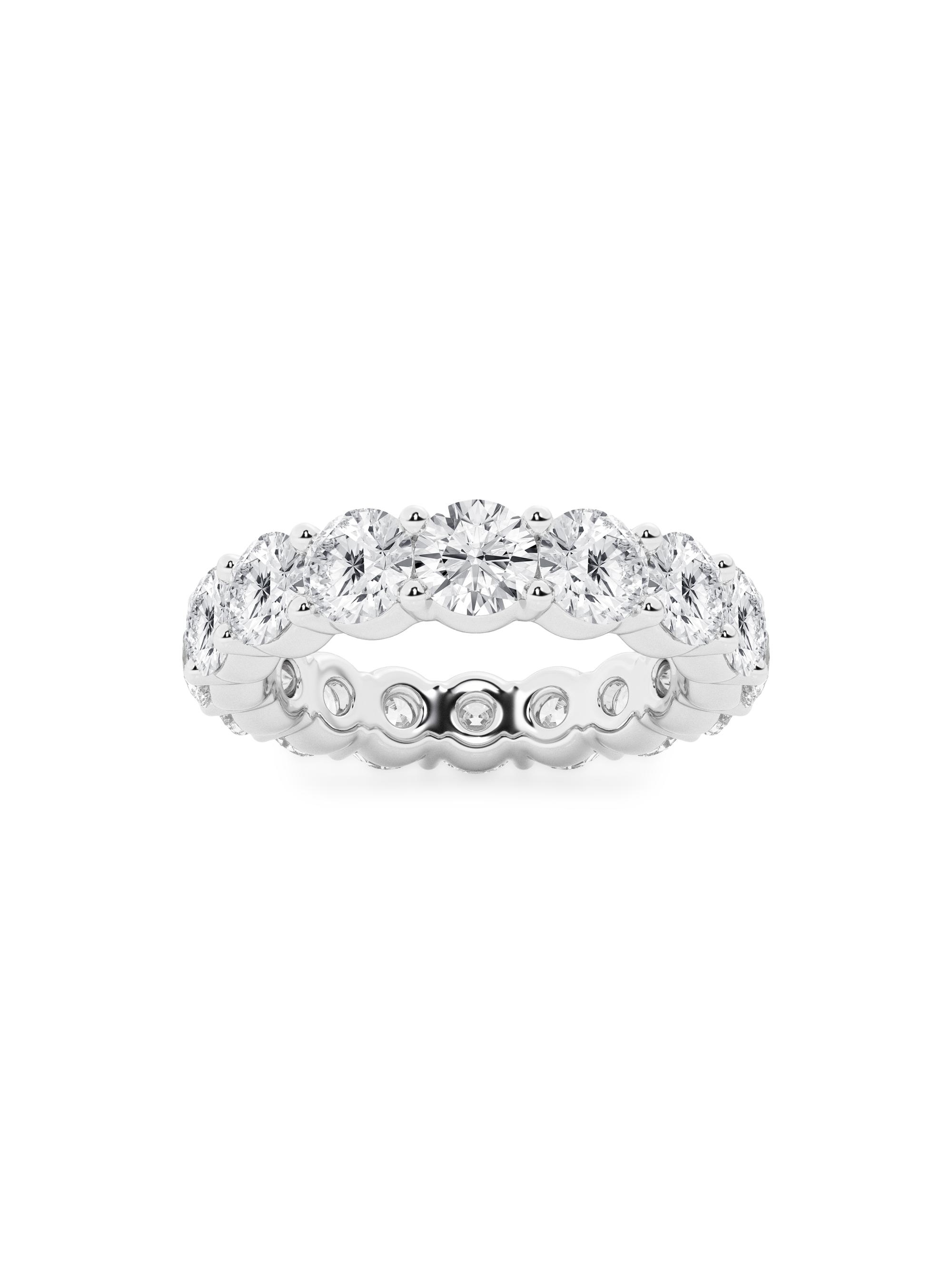 Saks Fifth Avenue Collection Women's Platinum & Round Lab-Grown Diamond Shared-Prong Eternity Band/1.00-5.00 TCW - 5 Tcw