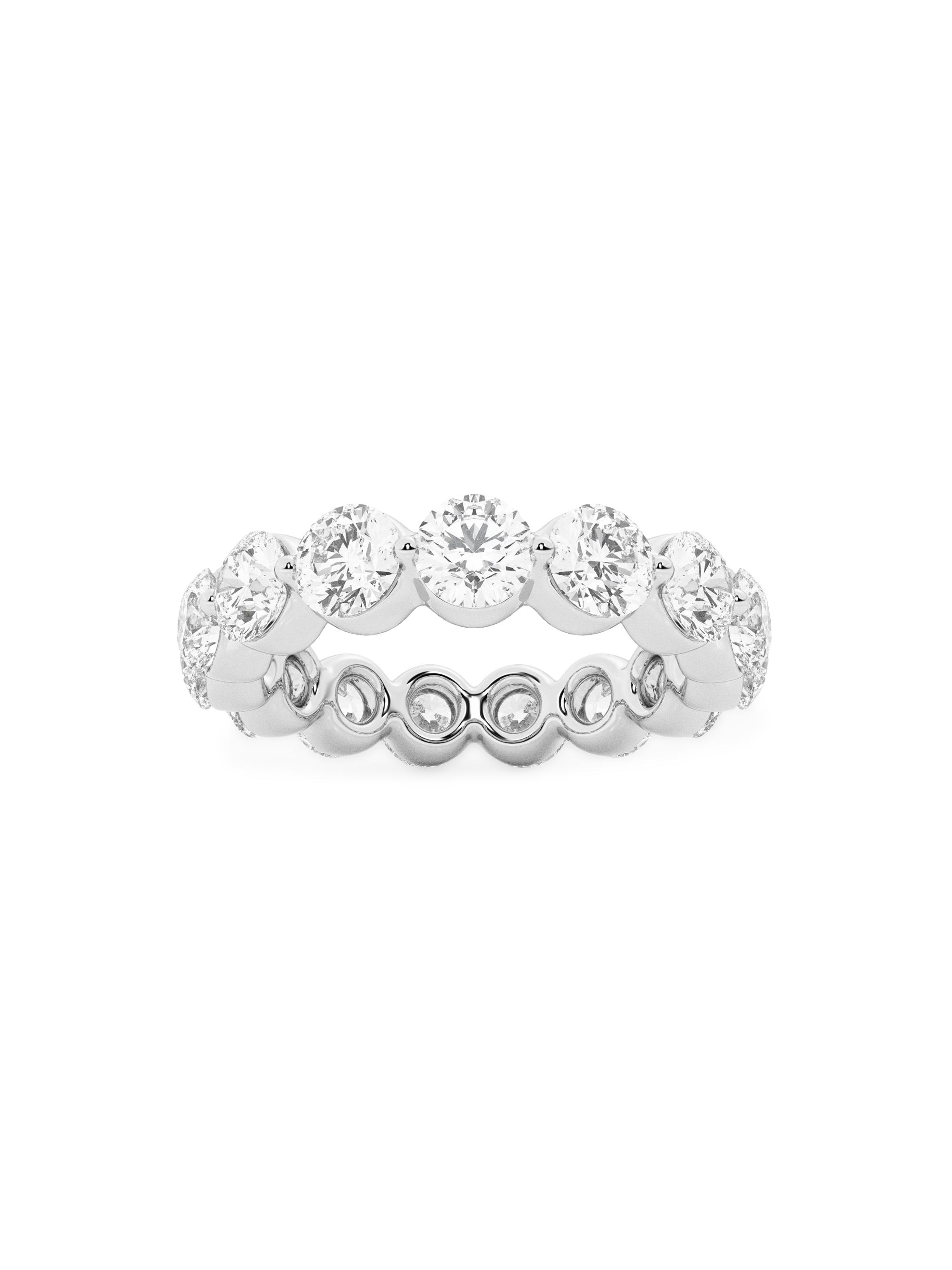 Saks Fifth Avenue Collection Women's 14K White Gold & Floating Round Lab-Grown Diamond Eternity Band/2.00-4.00 TCW - 4 Tcw