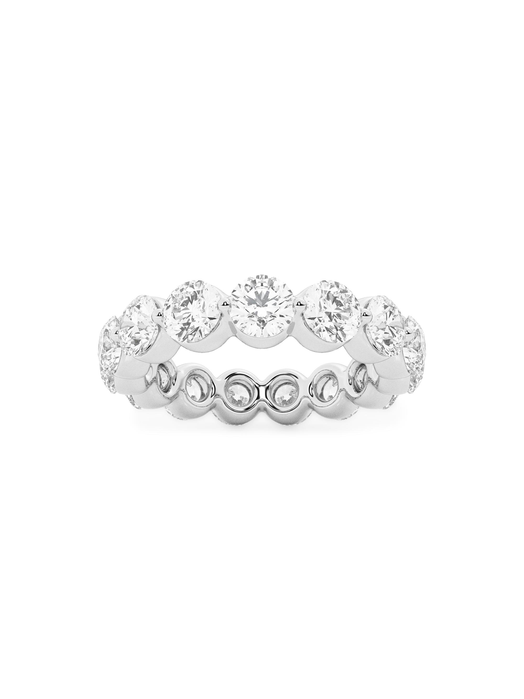 Saks Fifth Avenue Collection Women's Platinum & Floating Round Lab-Grown Diamond Eternity Band/2.00-4.00 TCW - 4 Tcw
