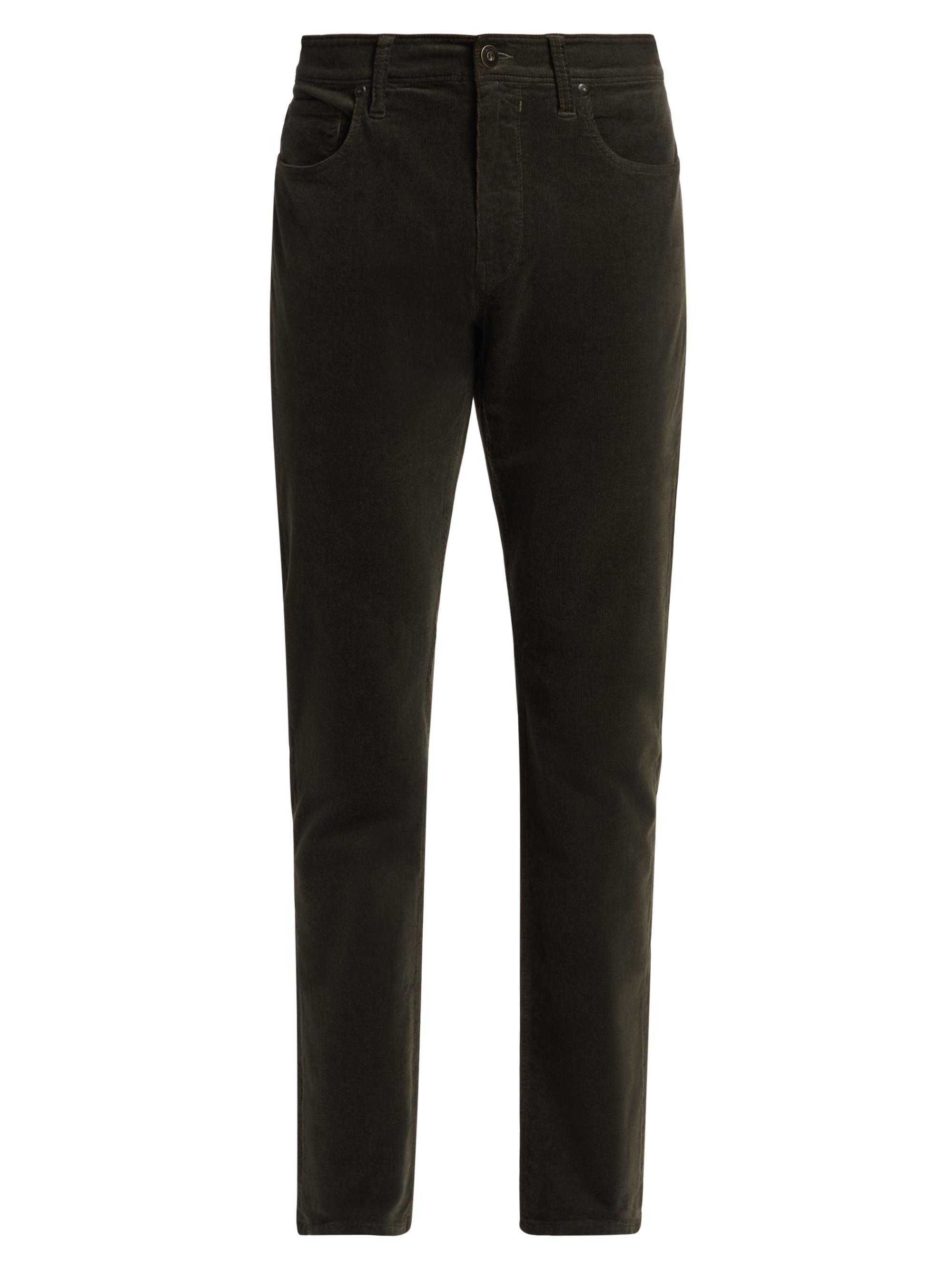 Paige Men's Lennox Stretch Corduroy Straight-Leg Pants - Shaded Glen
