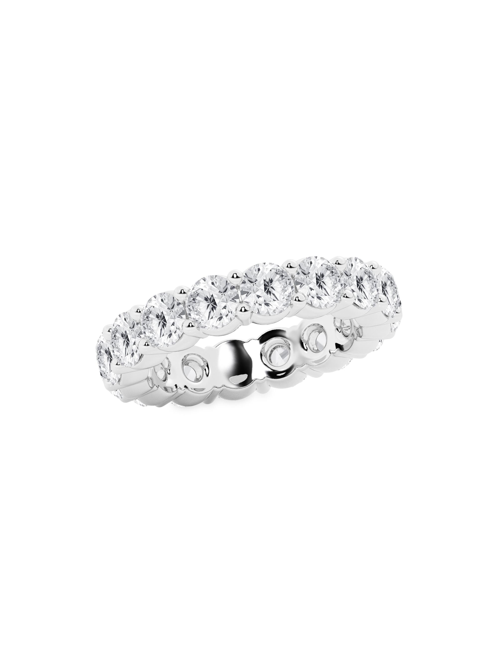 Saks Fifth Avenue Collection Women's 14K White Gold & Round Lab-Grown Diamond Eternity Band/2.00-5.00 TCW - 5 Tcw