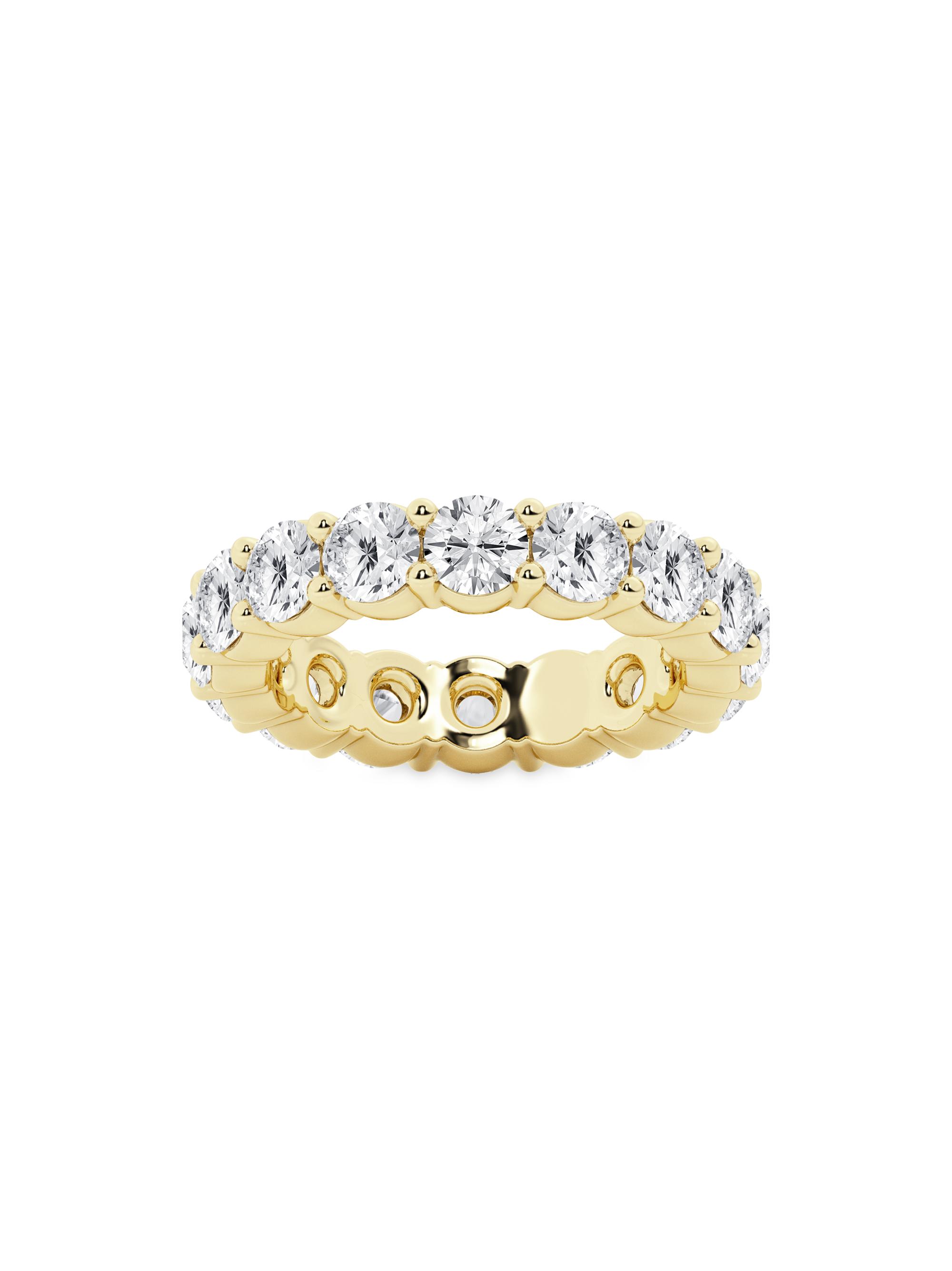 Saks Fifth Avenue Collection Women's 14K Yellow Gold & Round Lab-Grown Diamond Eternity Band/2.00-5.00 TCW - 5 Tcw